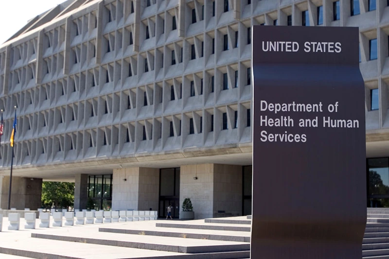 The US Department of Health and Human Services building is shown in Washington, DC, 21 July 2007. The department, which began operations in 1980, has more than 67,000 employees. AFP PHOTO/Saul LOEB (Photo by Saul LOEB / AFP) (Photo by SAUL LOEB/AFP via Getty Images)