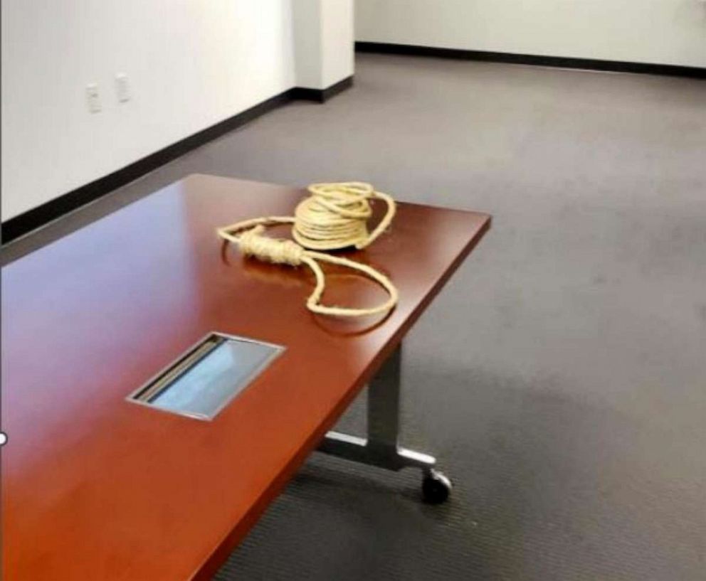 PHOTO: In a photo included in the complaint, a noose is shown that the plaintiffs say was brought to a PulteGroup staff meeting in 2019.