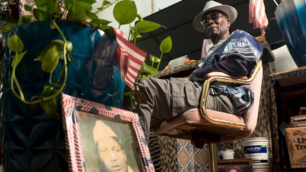 Walter Myles, a long time resident of Buffalo, New York, speaks of adding a memorial to honor those killed in the May 14, 2022, Tops market massacre, to his front yard garden, named after his niece, Samantha Cothran, who was fatally shot in 2012.