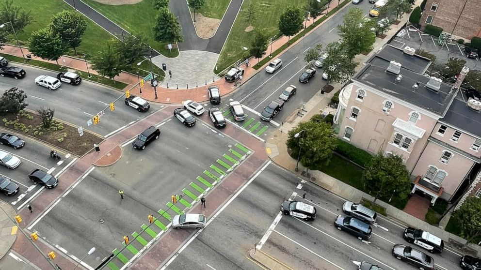 PHOTO: Police respond to a shooting incident at Virginia Commonwealth University's Monroe Park Campus in Richmond, Virginia, June 6, 2023.