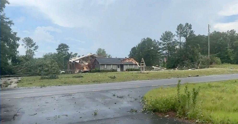 PHOTO: Damage to home in Abbeville, Alabama, June 14, 2023.