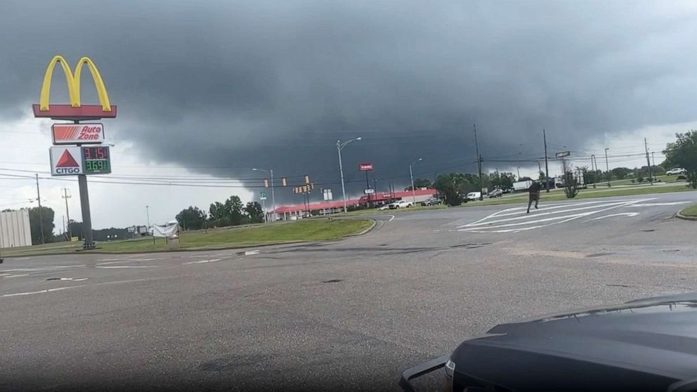 PHOTO: A tornado is seen in a still from video in Abbeville, Alabama on June 14, 2023.