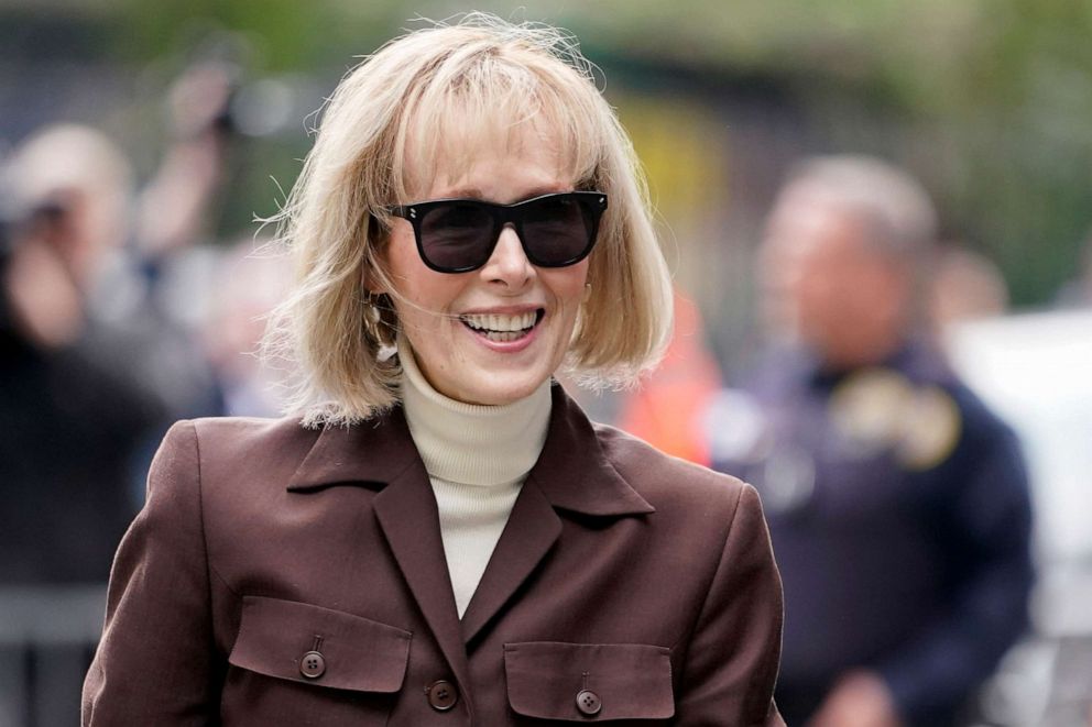 PHOTO: E. Jean Carroll arrives at Manhattan federal court, May 9, 2023, in New York.