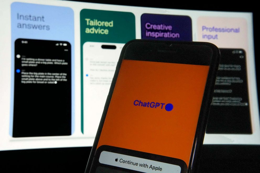 PHOTO: The ChatGPT app is seen on an iPhone in New York, May 18, 2023.