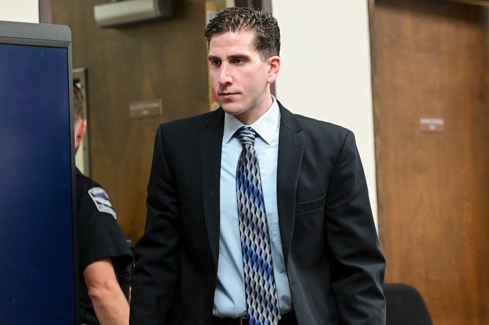 PHOTO: Bryan Kohberger enters the courtroom for a motion hearing regarding a gag order, Friday, June 9, 2023, in Latah County District Court in Moscow, Idaho.