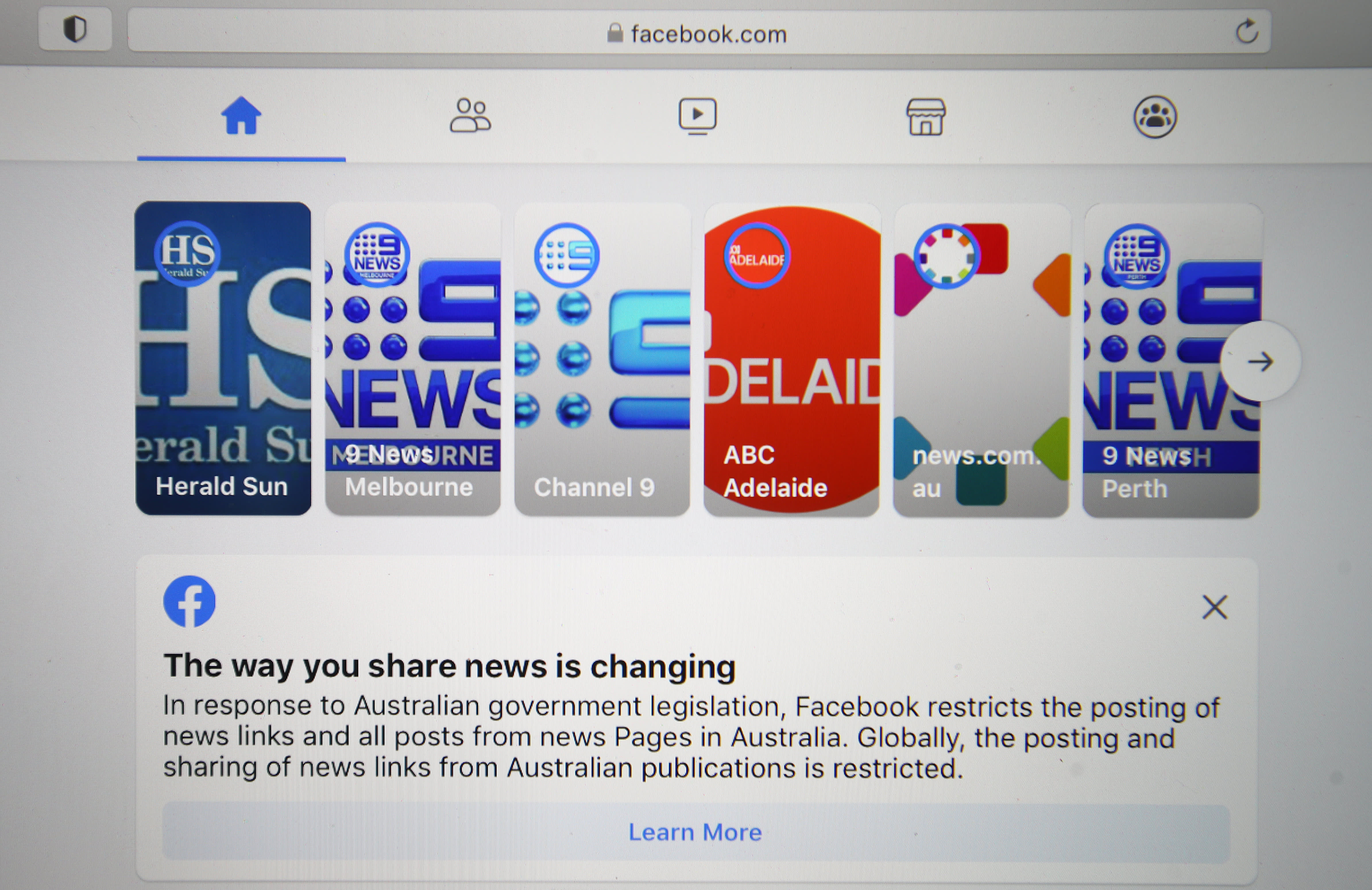 Australia slams Facebook's move to block news amid new media bill