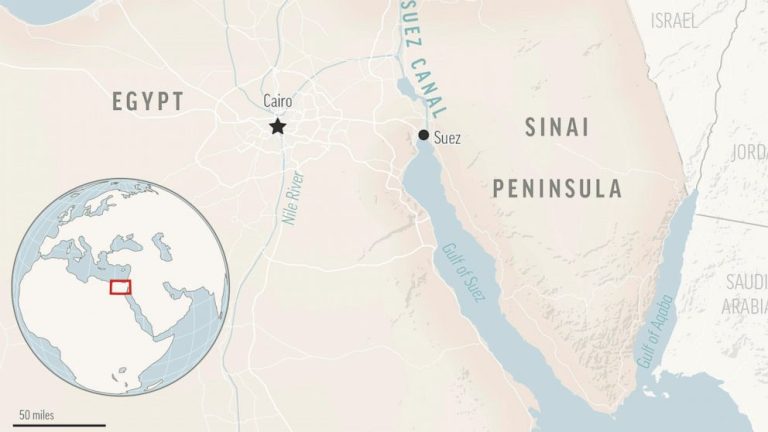 Oil tanker breaks down in Egypt’s Suez Canal, briefly disrupting traffic in the global waterway