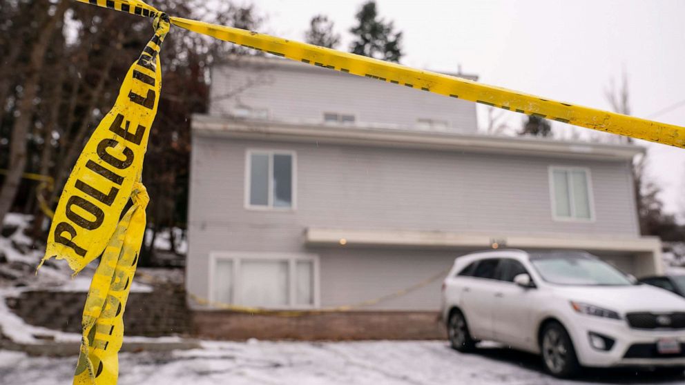 PHOTO: Police tape at the site of a quadruple murder of four University of Idaho students, Jan. 3, 2023, in Moscow, Idaho.