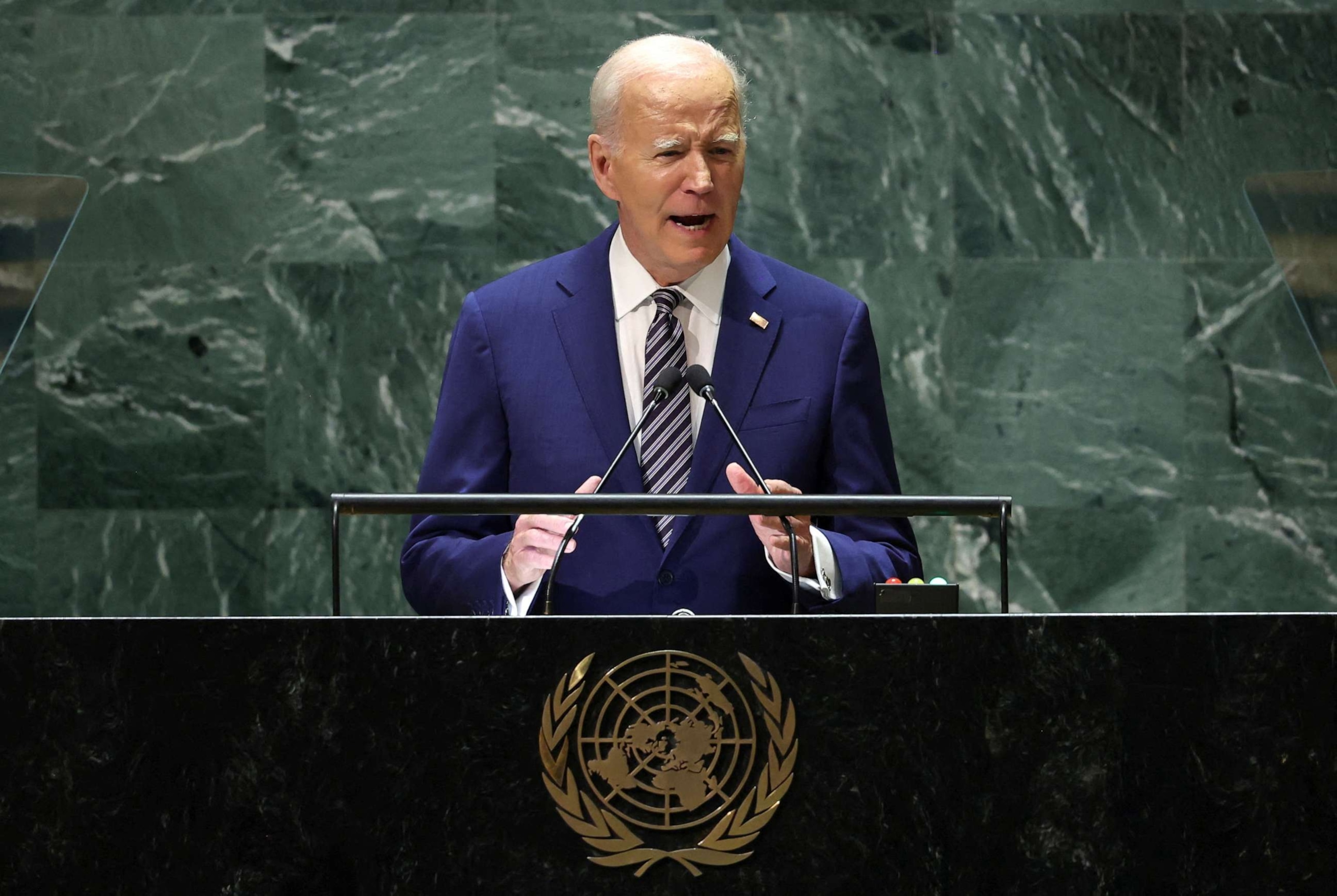 PHOTO: President Joe Biden addresses the 78th Session of the U.N. General Assembly in New York City, September 19, 2023.