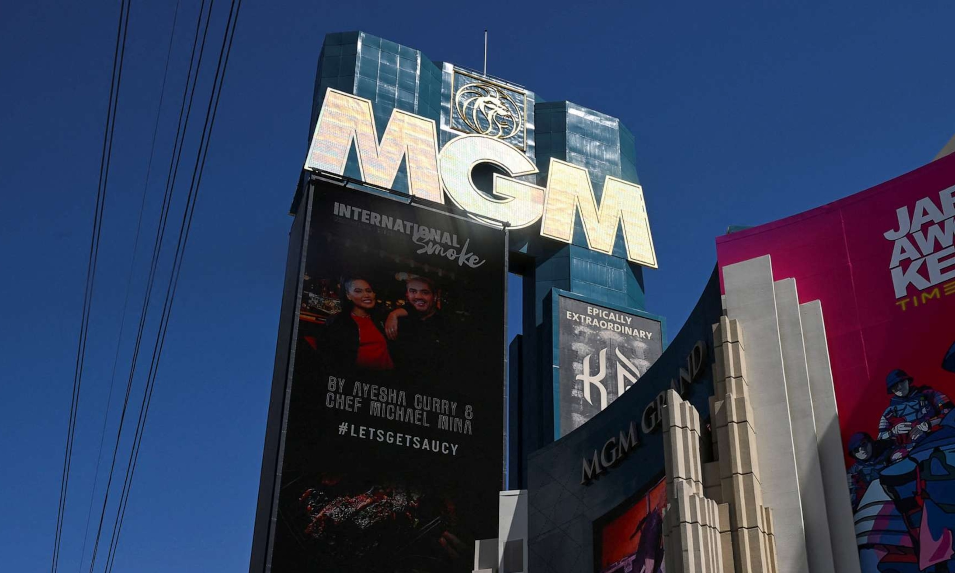 PHOTO: An exterior view of MGM Grand hotel and casino, after MGM Resorts shut down some computer systems due to a cyber attack in Las Vegas, Sept. 13, 2023.