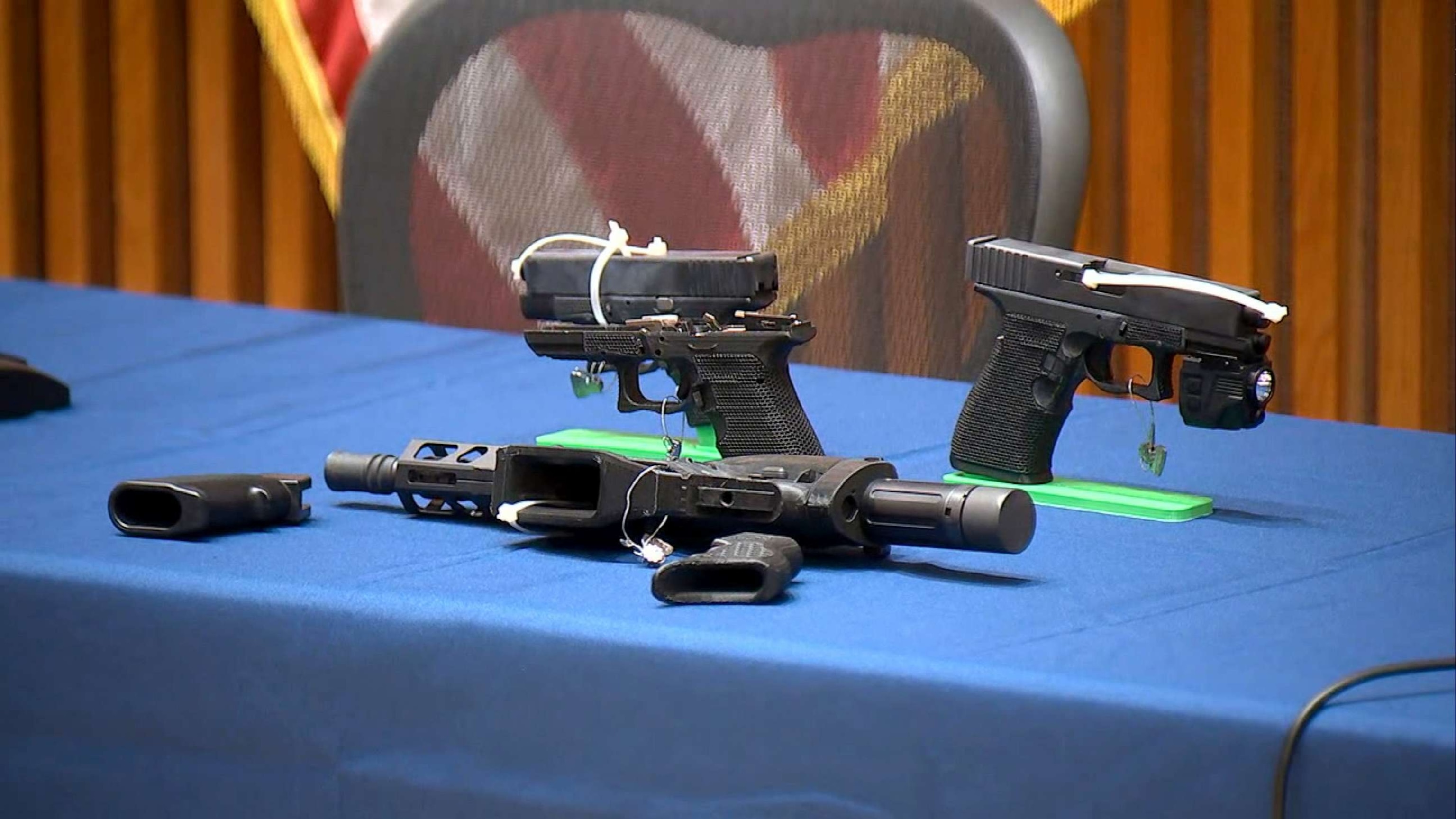 PHOTO: Ghost guns have been found at a licensed Manhattan day care, the New York City police said.