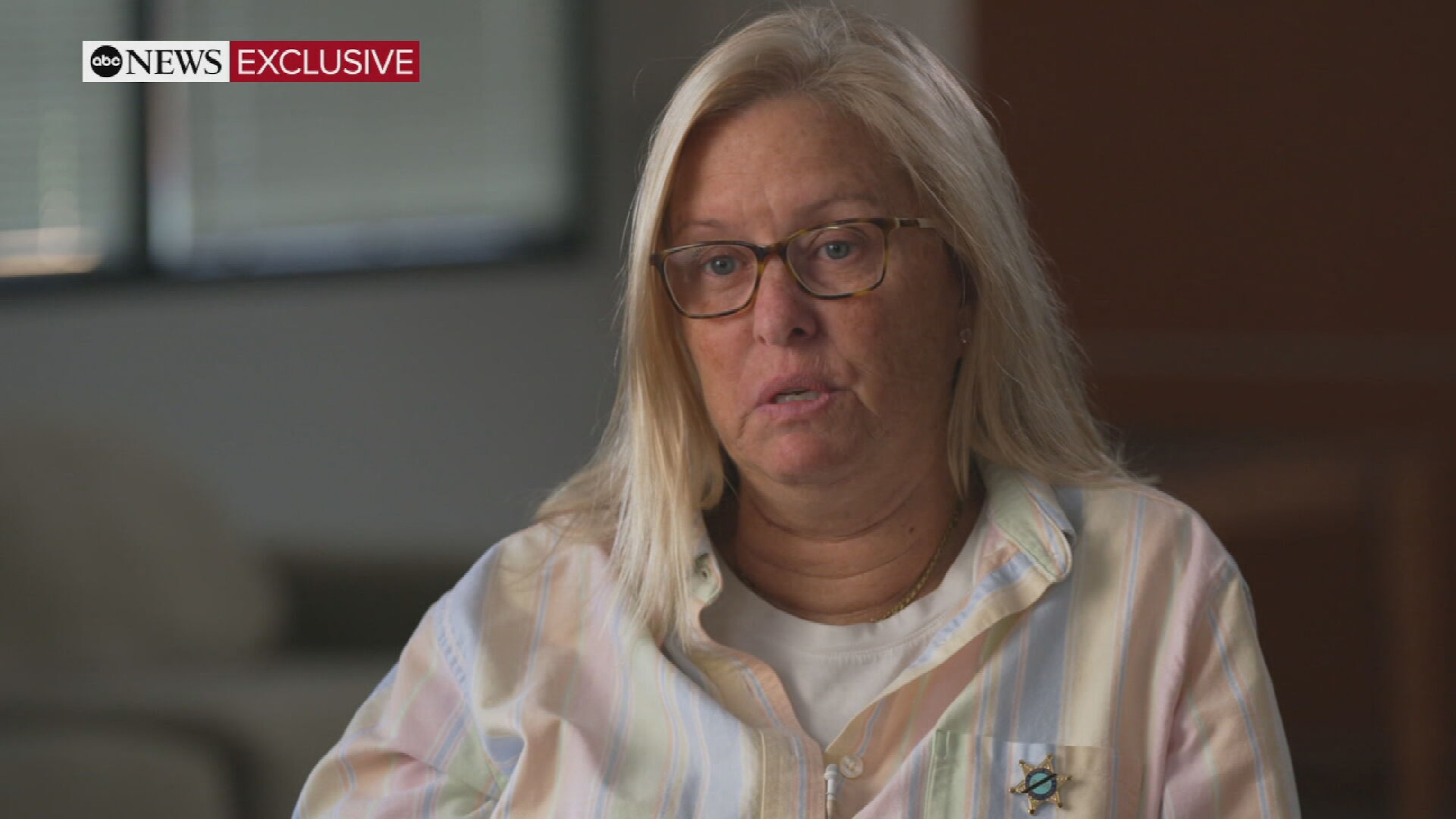 PHOTO: Kim Clinkunbroomer, the mother of slain Los Angeles County sheriff's deputy Ryan Clinkunbroomer, speaks to ABC News in an exclusive interview.