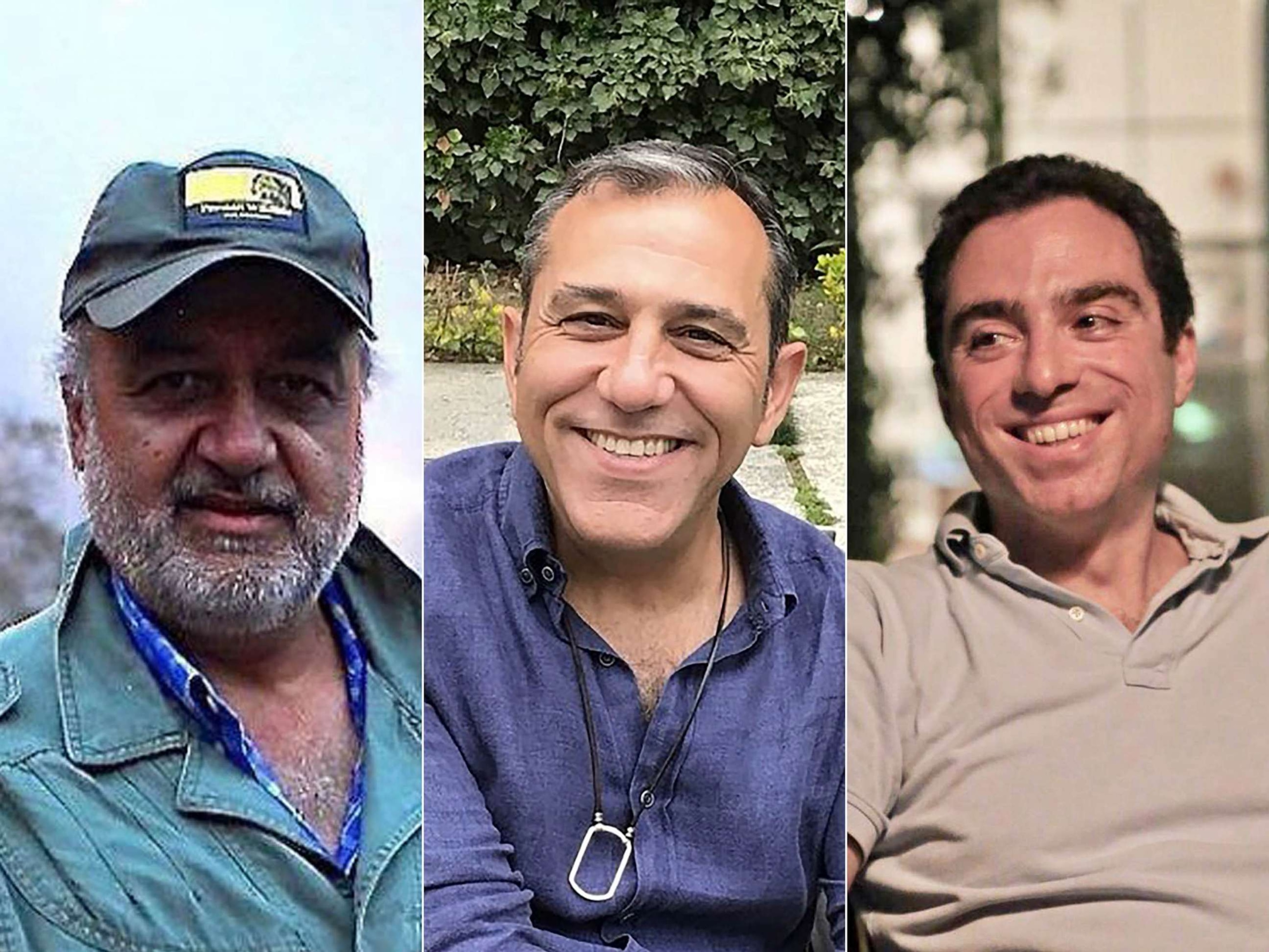 PHOTO: From left to right split shows photos of Emad Shargi, Morad Tahbaz and Siamak Namazi