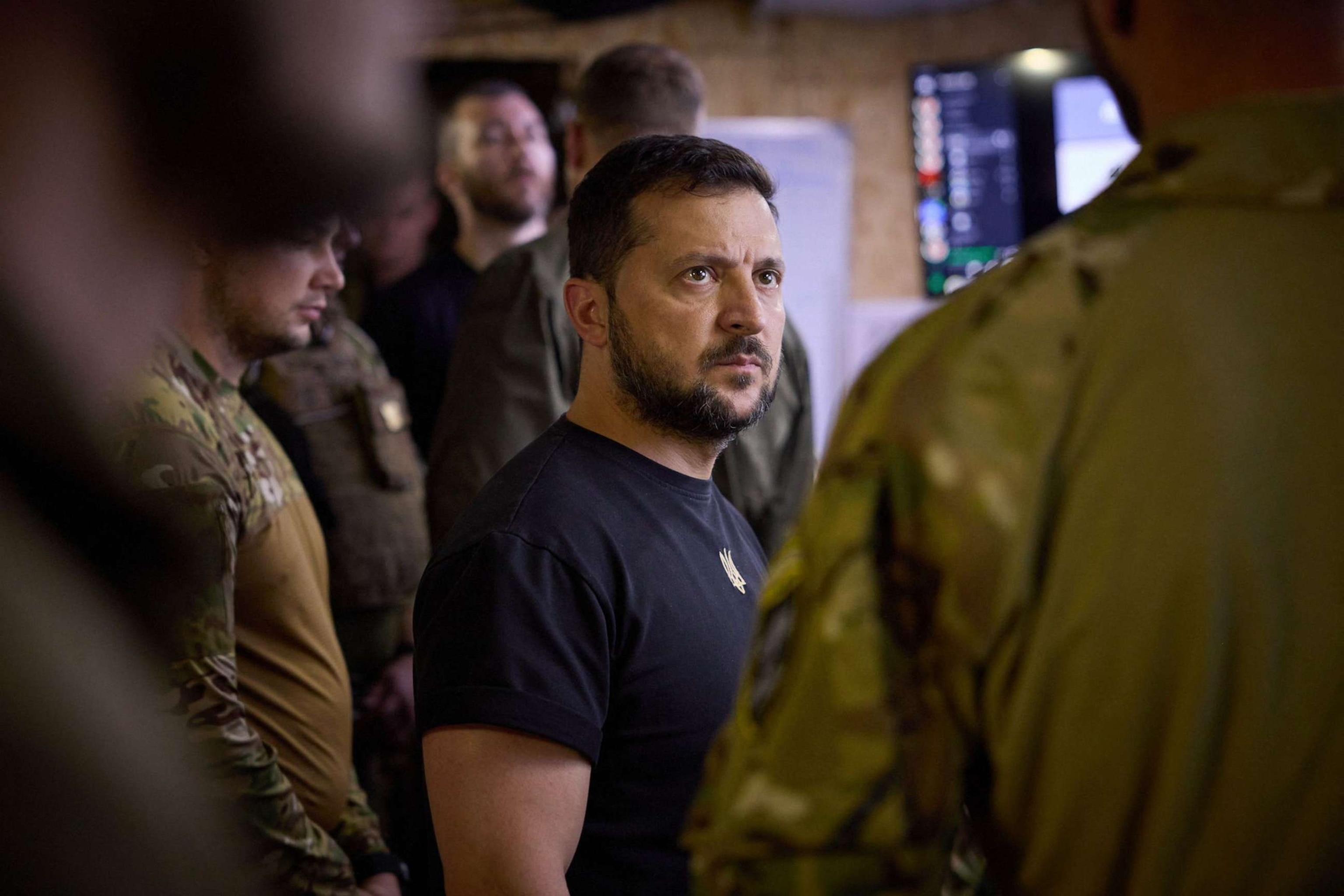 PHOTO: This handout photograph taken and released by the Ukrainian Presidential press service, Sept. 4, 2023, shows President of Ukraine Volodymyr Zelenskyy visiting the command post of the operational-tactical group "Donetsk" in Donetsk region.