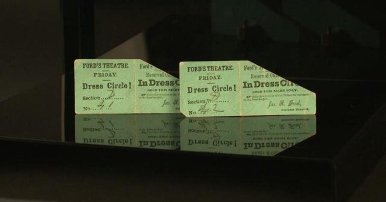Tickets from the show Abraham Lincoln was watching when shot are being auctioned