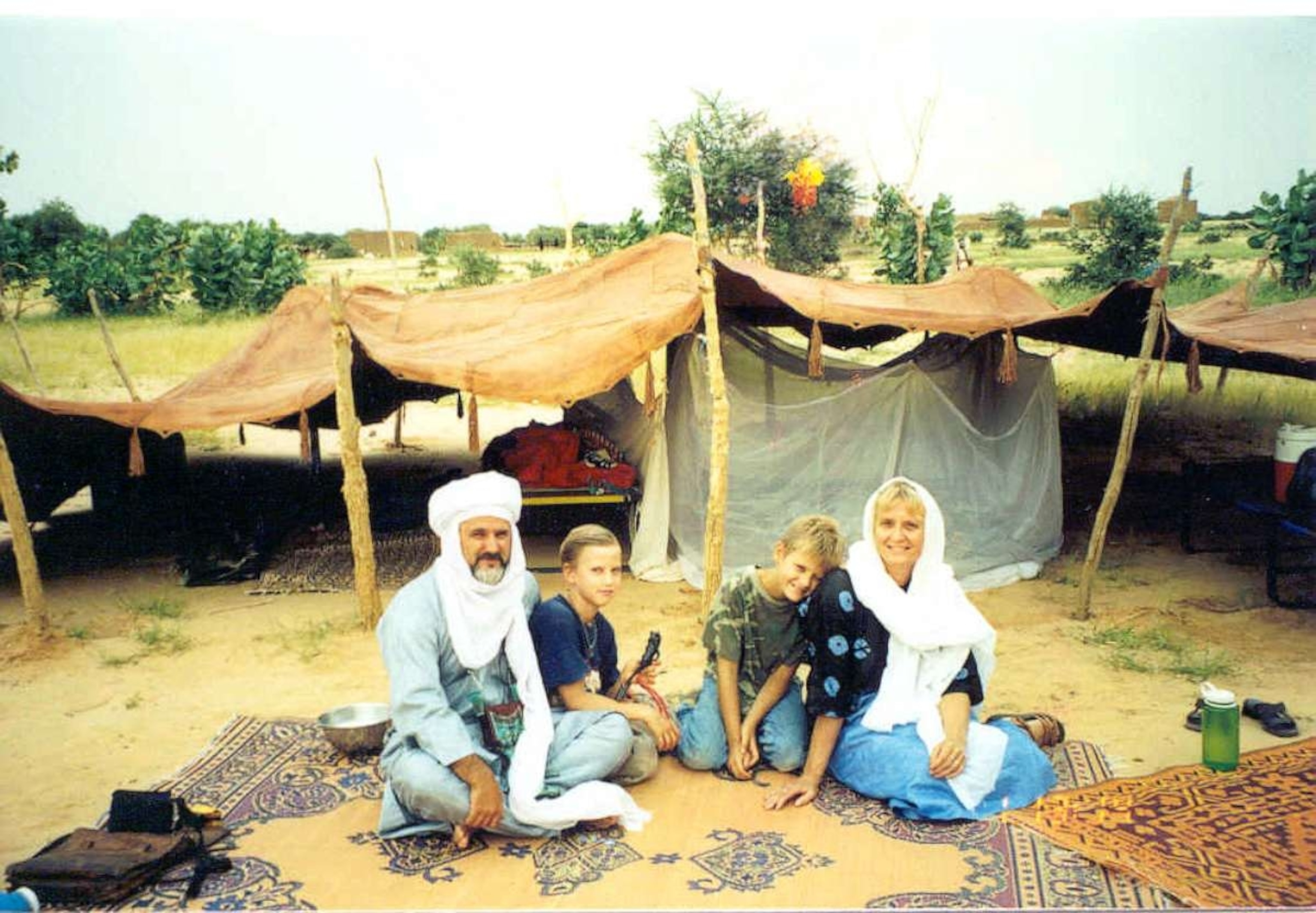 PHOTO: Jeff Woodke is seen alongside his family in Niger in this undated photo.