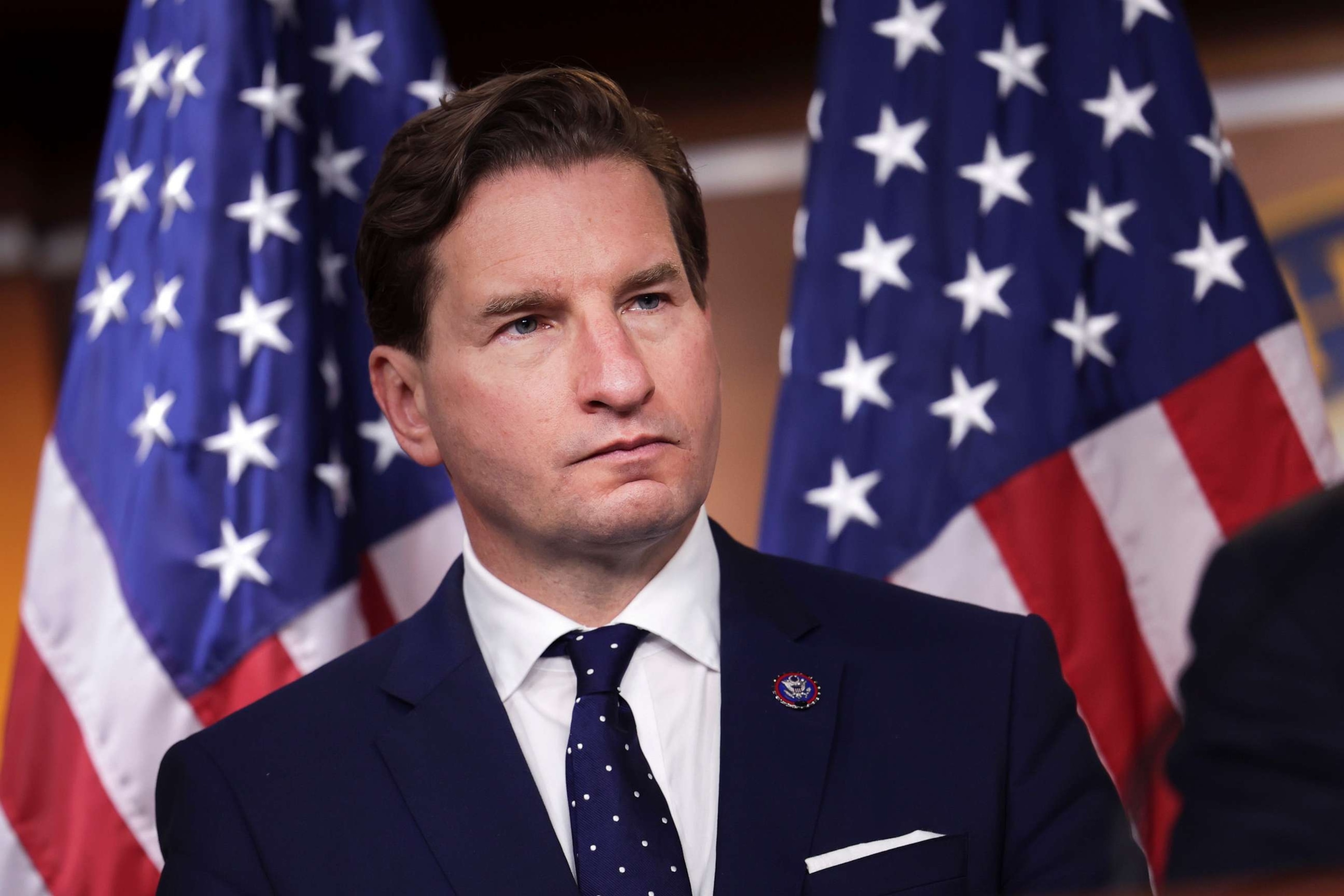 PHOTO: Rep. Dean Phillips attends a news conference on Iran negotiations on Capitol Hill, April 06, 2022 in Washington, DC.