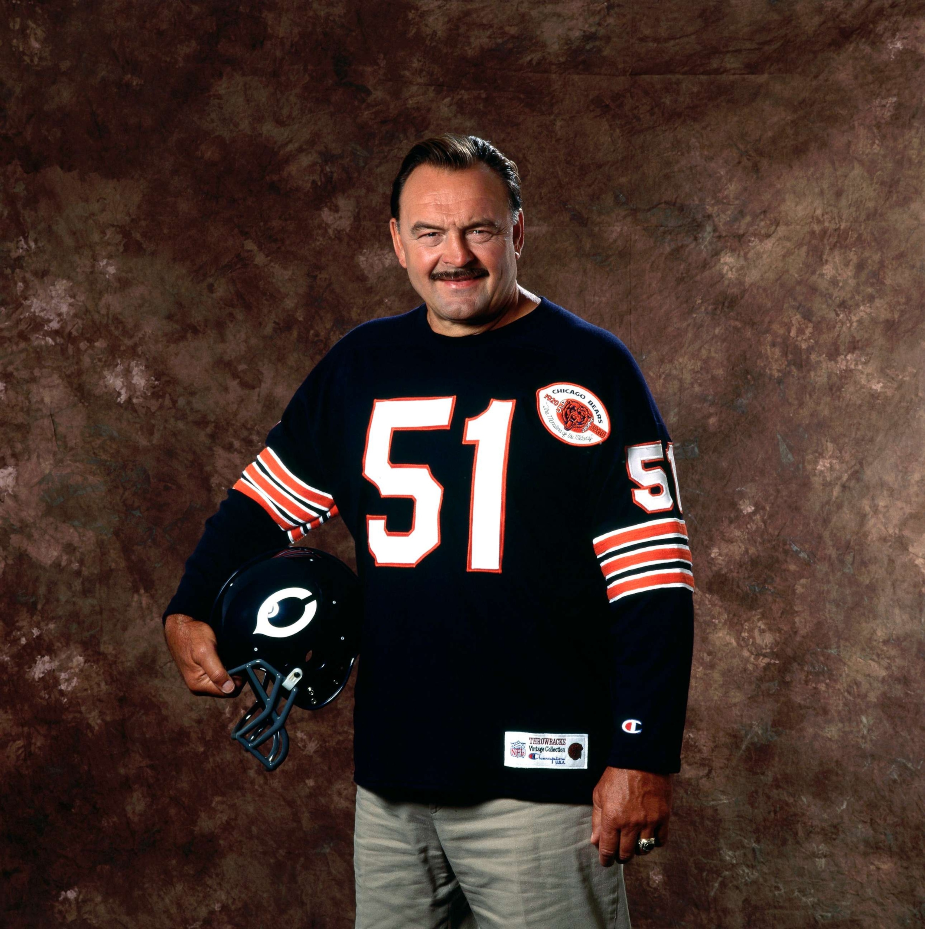 PHOTO: Retired Chicago Bears linebacker and Pro Football Hall of Famer Dick Butkus poses for photos on July 8, 1993.