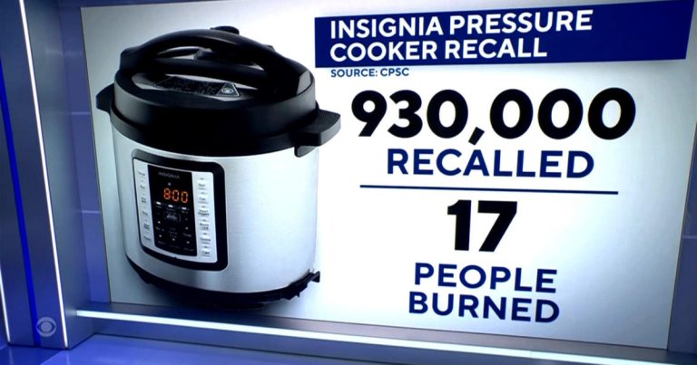 Nearly 1 million pressure cookers recalled due to burn risks