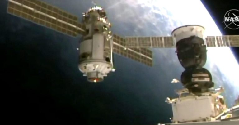 Russian module on International Space Station springs coolant leak