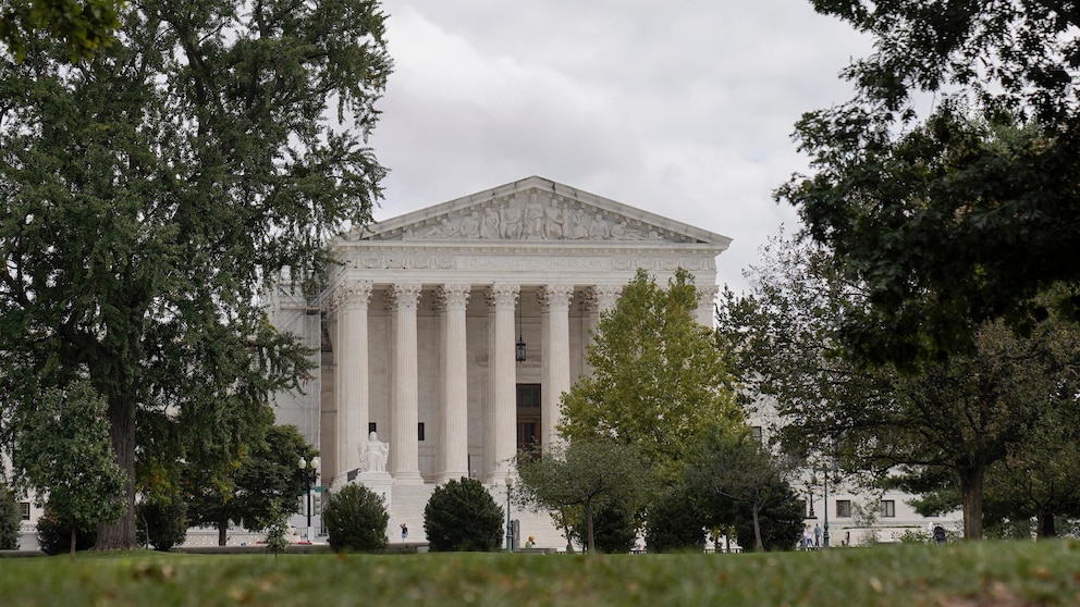 The U.S. Supreme Court is seen, Oct. 5, 2023, in Washington. (AP Photo/Mariam Zuhaib)