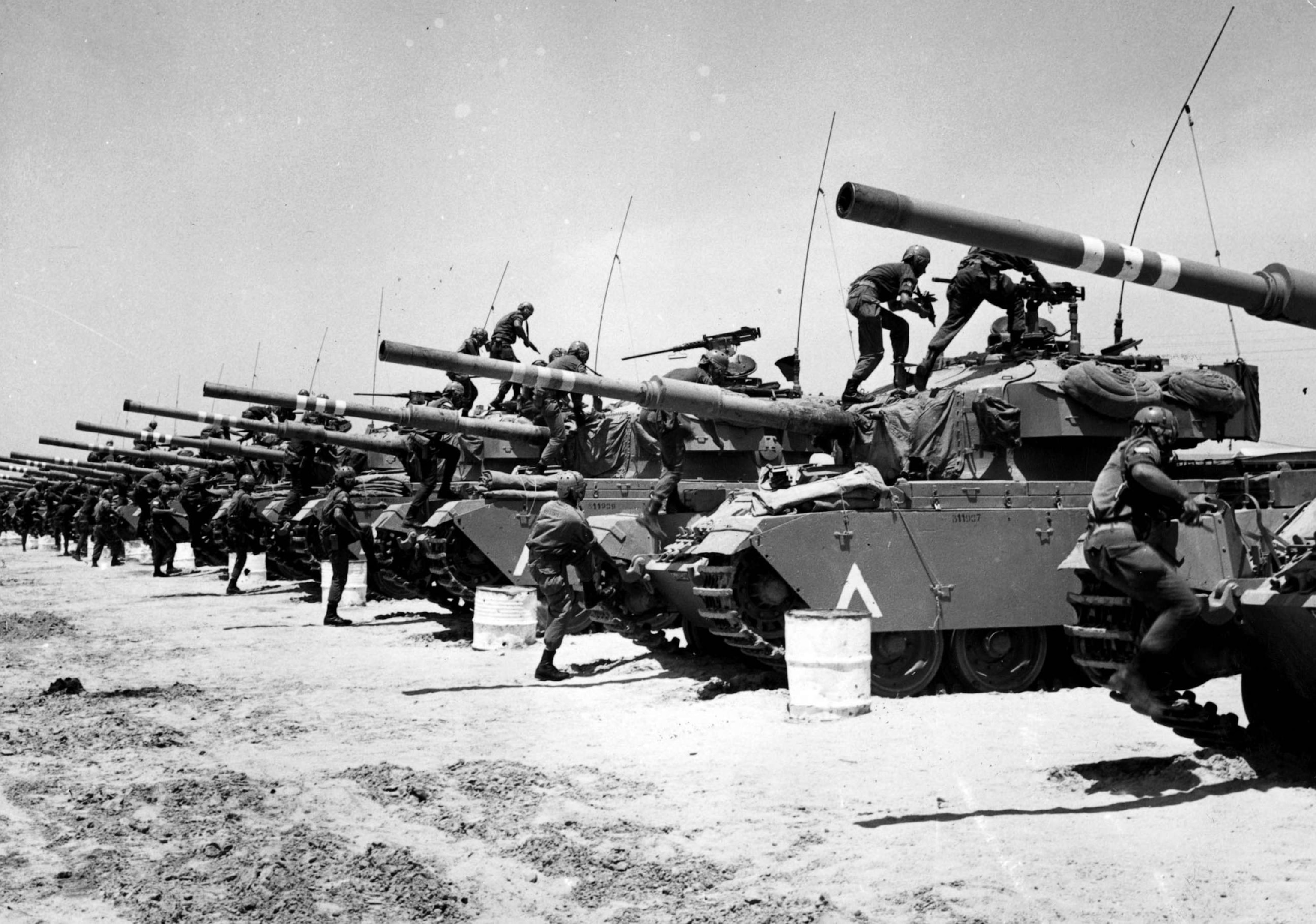 PHOTO: FILE - Israeli Centurion tank corps prepare for battle during the Six-Day War.