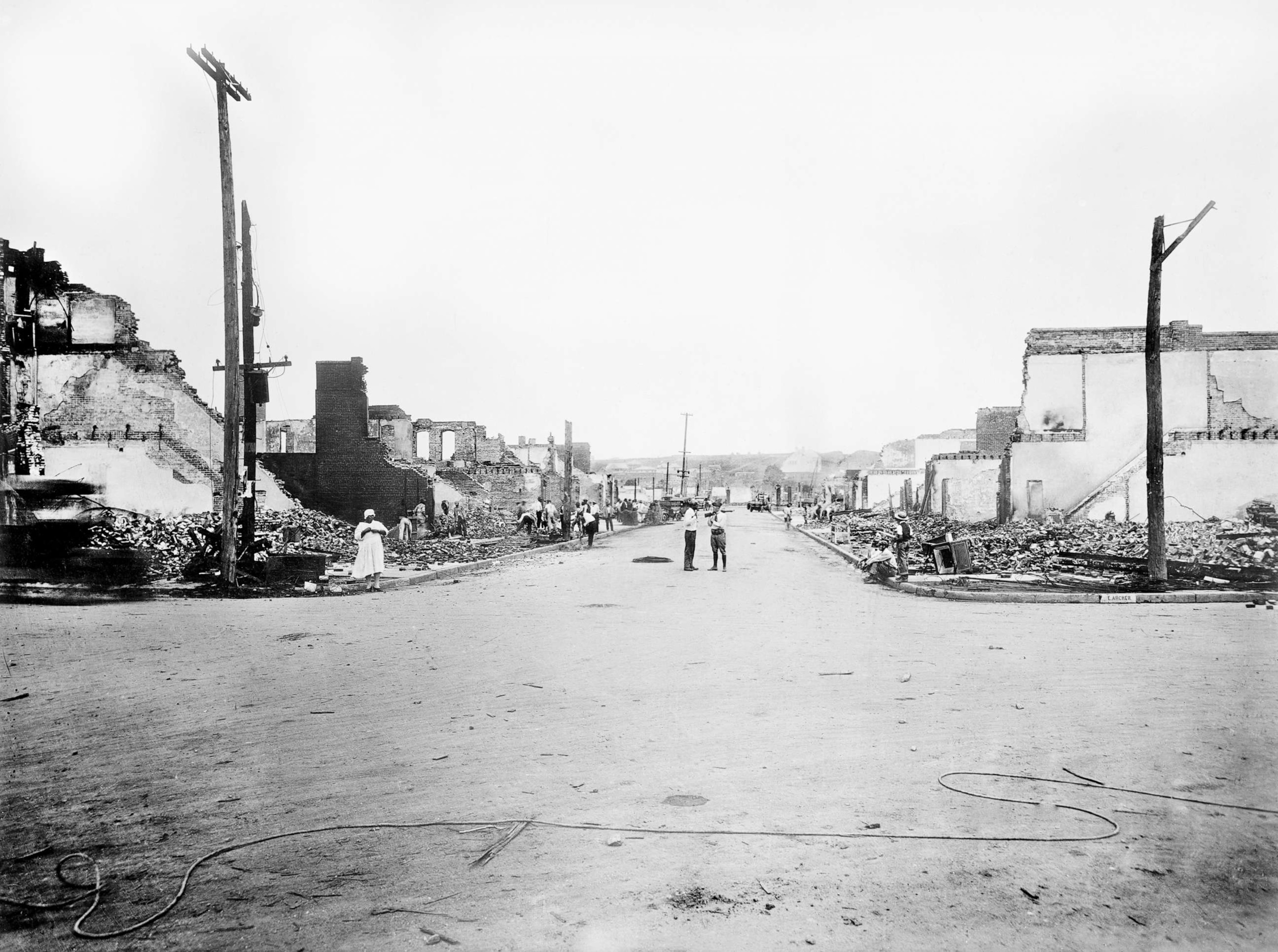 PHOTO:Devastation of Greenwood District after Race Riots, Tulsa, Oklahoma in June 1921.