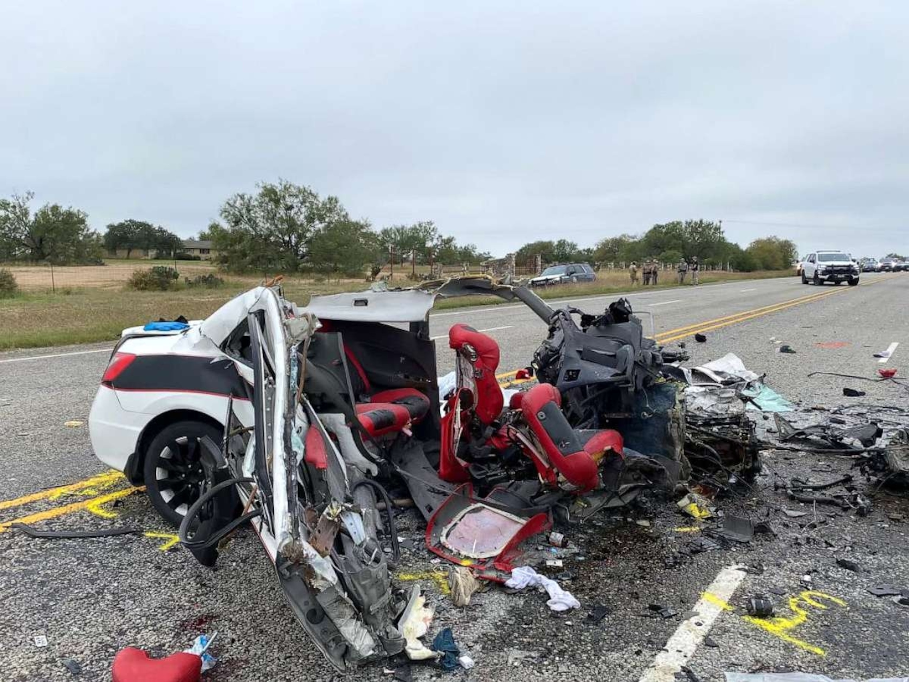 PHOTO: The Texas Department of Public Safety shared this image from the scene of a deadly collision on U.S. Highway 57 near Batesville, Texas, on Nov 8, 2023.