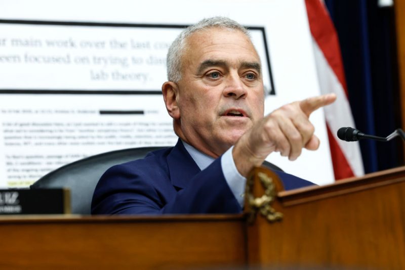 WASHINGTON, DC - JULY 11: Chairman Brad Wenstrup (R-OH) speaks at a hearing with the Select Subcommittee on the Coronavirus Pandemic on Capitol Hill on July 11, 2023 in Washington, DC. Members of the committee met to hear testimony from medical researchers on the origins of Covid-19. (Photo by Anna Moneymaker/Getty Images)