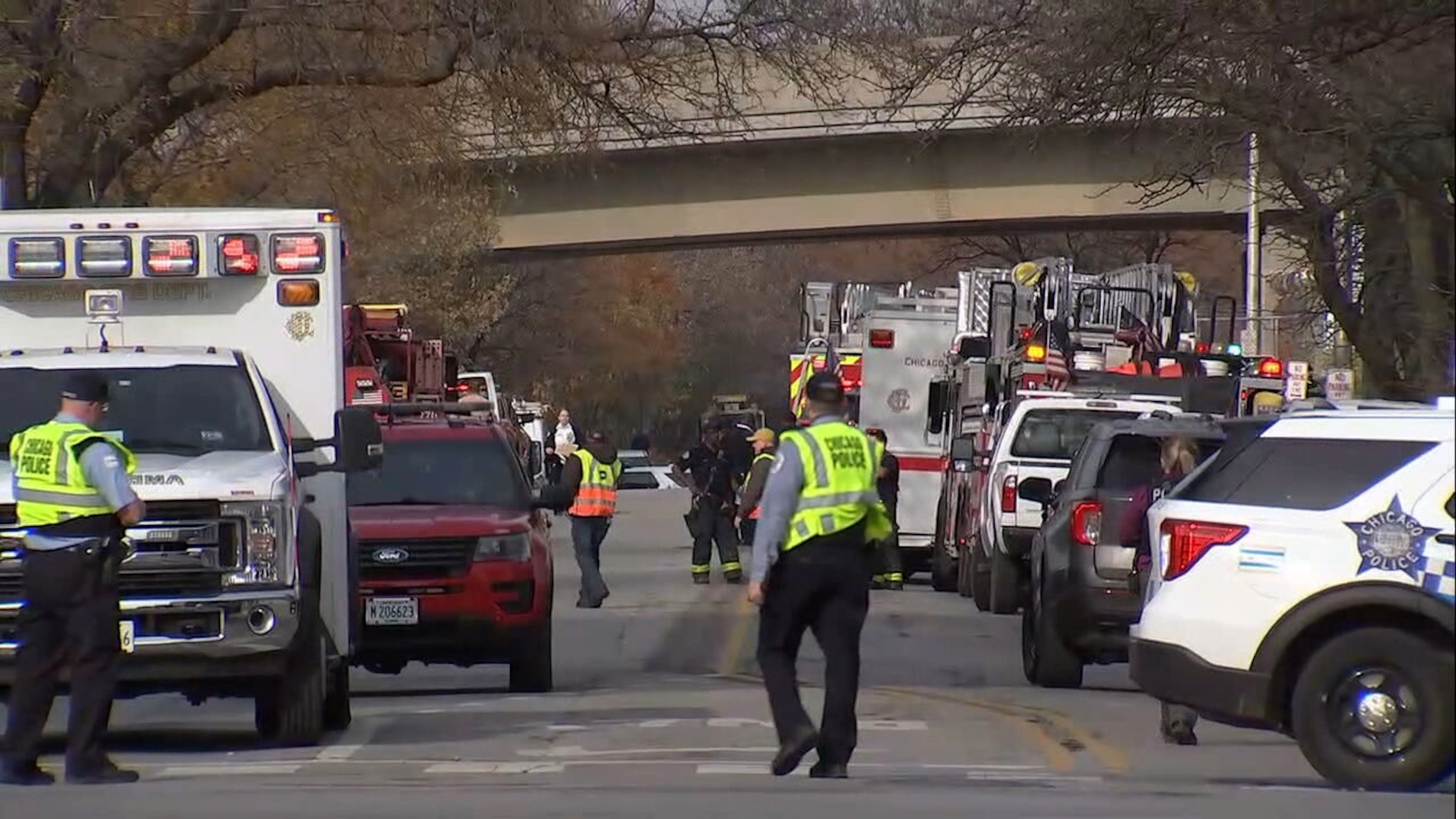 PHOTO: A CTA train collision injured several people, on Nov. 16, 2023, in Chicago.