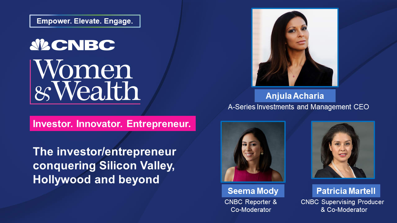 Anjula Acharia is charting her own path and breaking barriers. She's the investor, innovator and entrepreneur conquering Silicon Valley and Hollywood