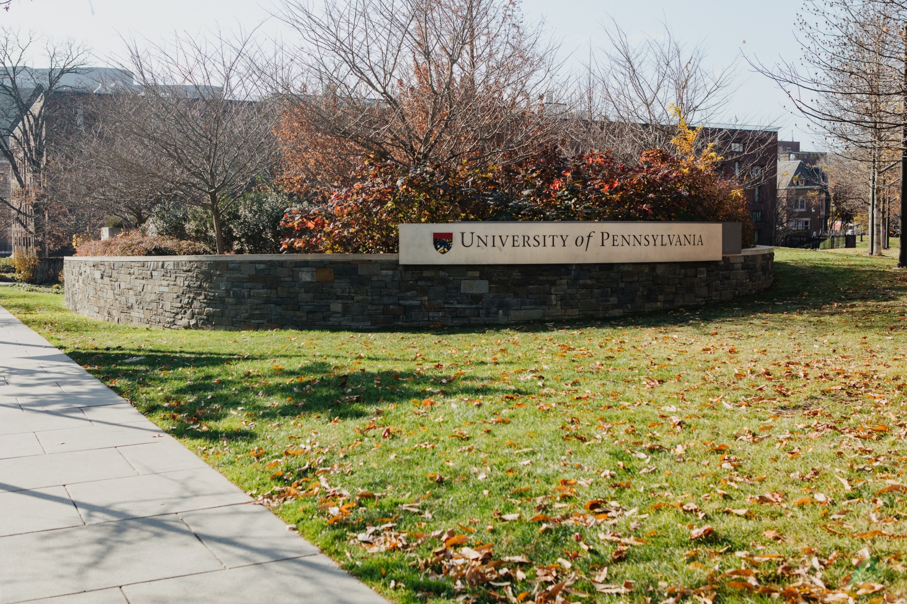PHOTO: A sign for the University of Pennsylvania on campus in Philadelphia, Dec. 8, 2023. 