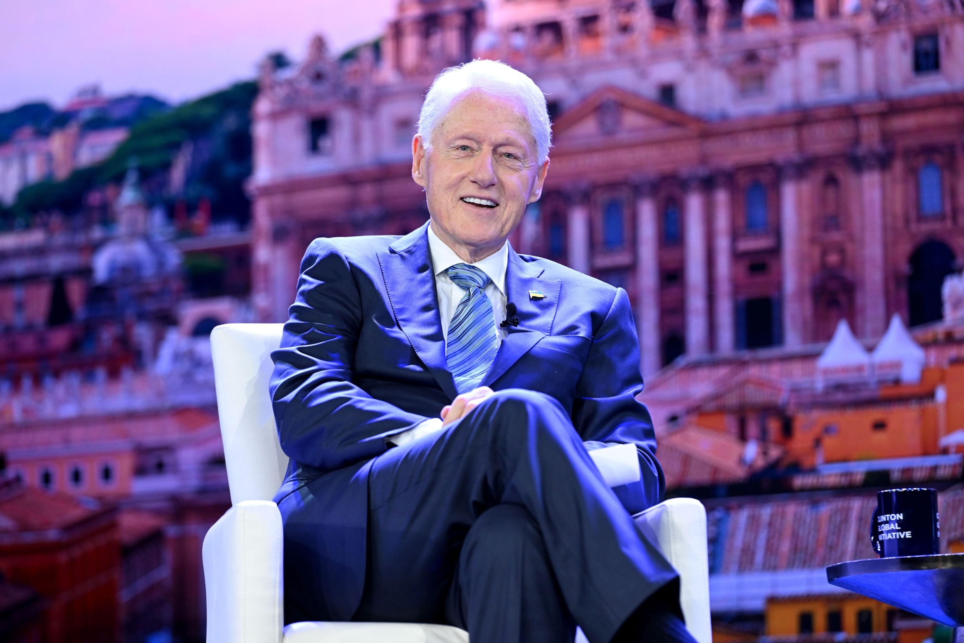 PHOTO: Former President Bill Clinton speaks onstage during the Clinton Global Initiative September 2023 Meeting at New York Hilton Midtown, Sept. 18, 2023, in New York.