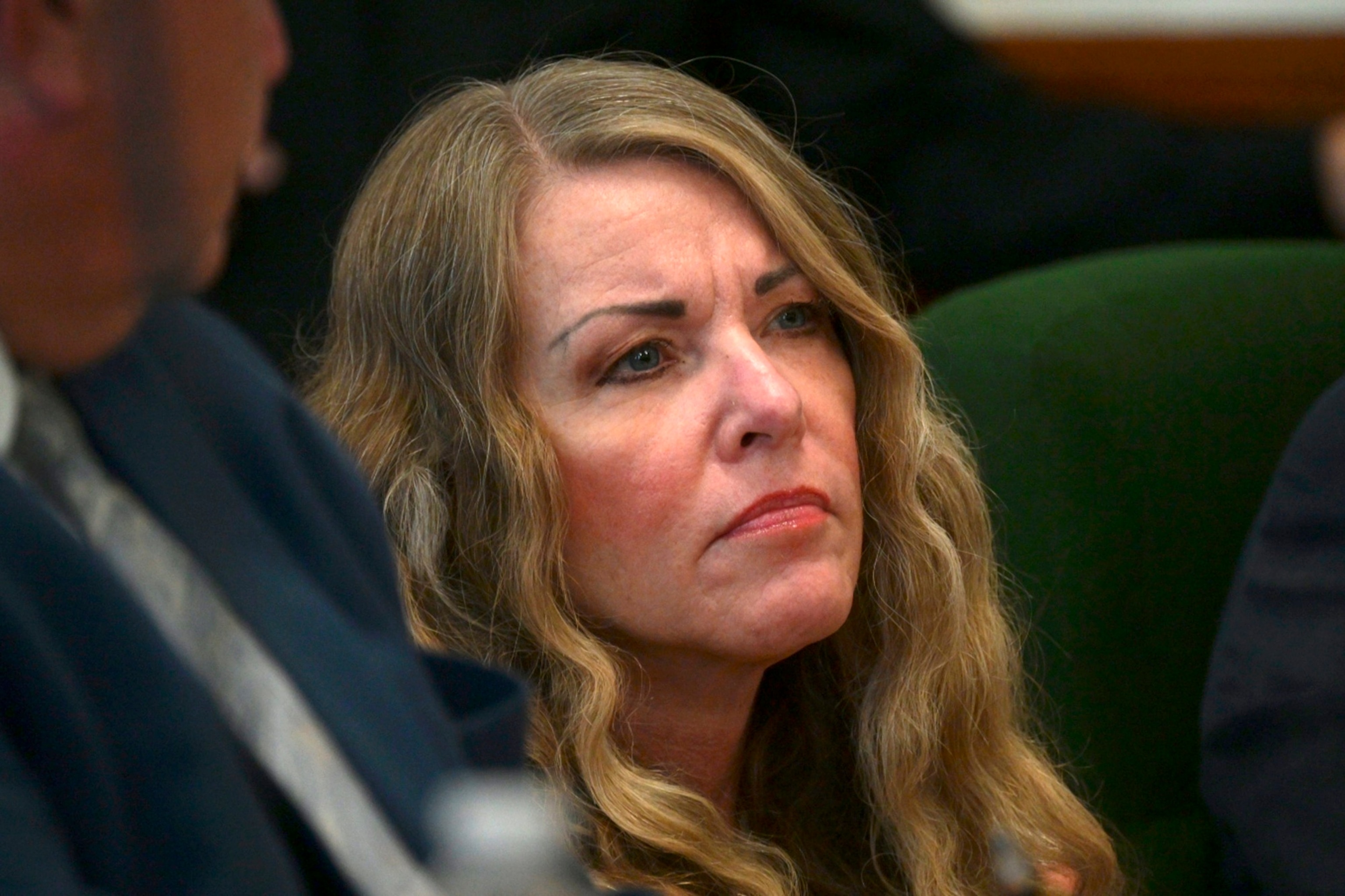 PHOTO: Lori Vallow Daybell sits during her sentencing hearing at the Fremont County Courthouse in St. Anthony, Idaho, July 31, 2023. 