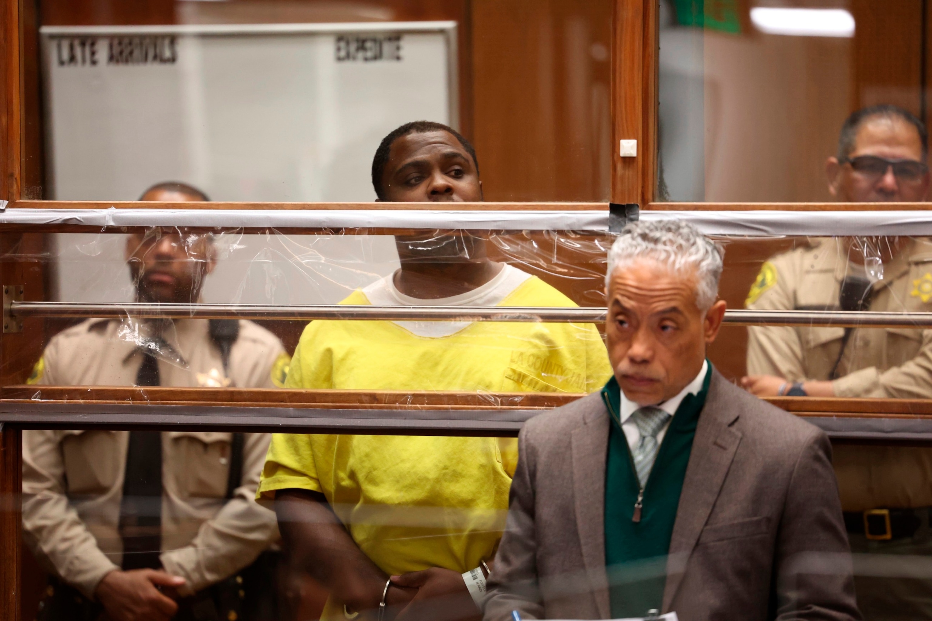 PHOTO: Jerrid Joseph Powell appears at an arraignment at Los Angeles superior court on Dec. 4, 2023.