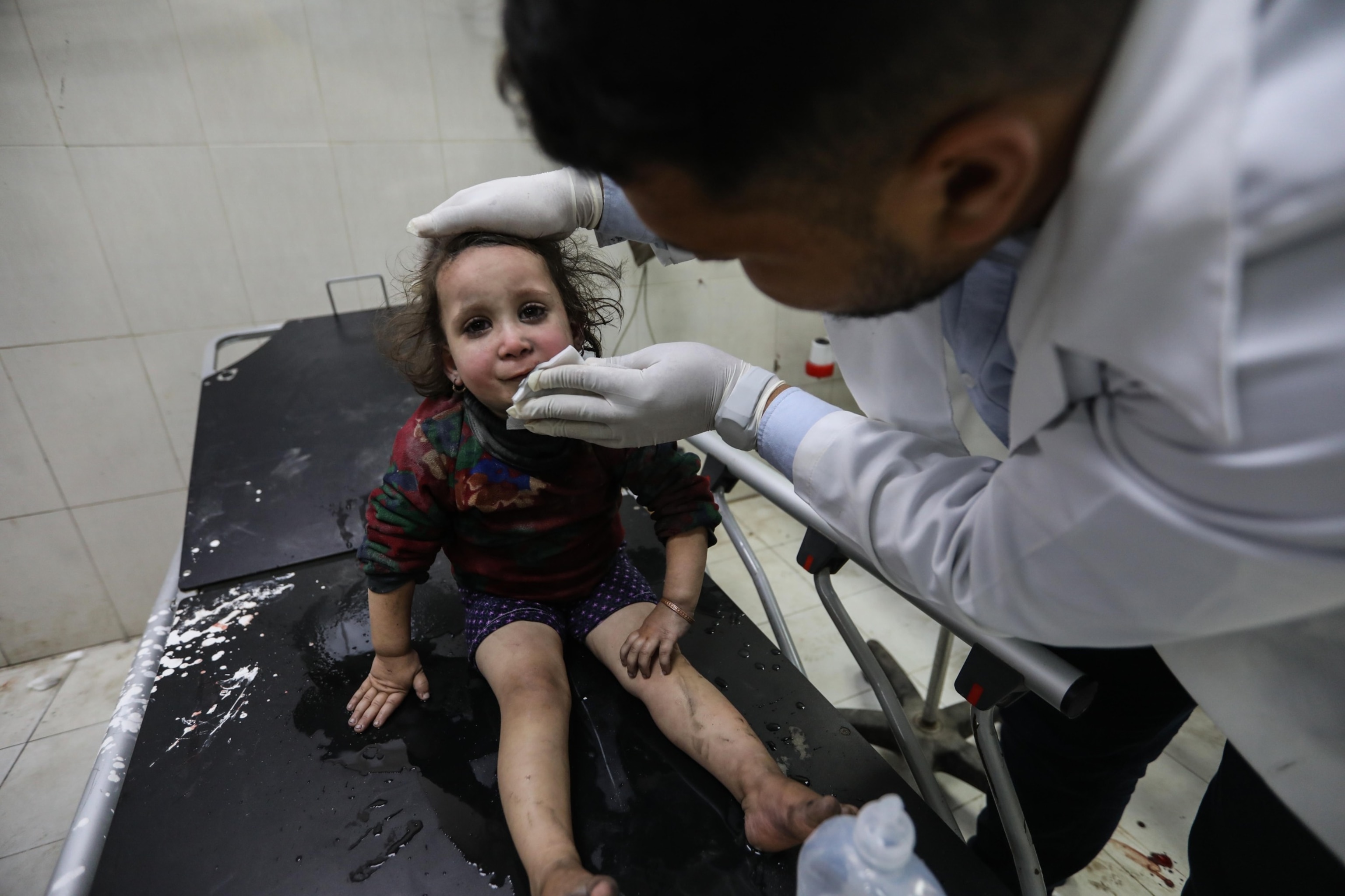 PHOTO: A young Palestinian injured in Israeli airstrikes arrives to be treated at Nasser Medical Hospital, Dec. 20, 2023, in Khan Yunis, Gaza.