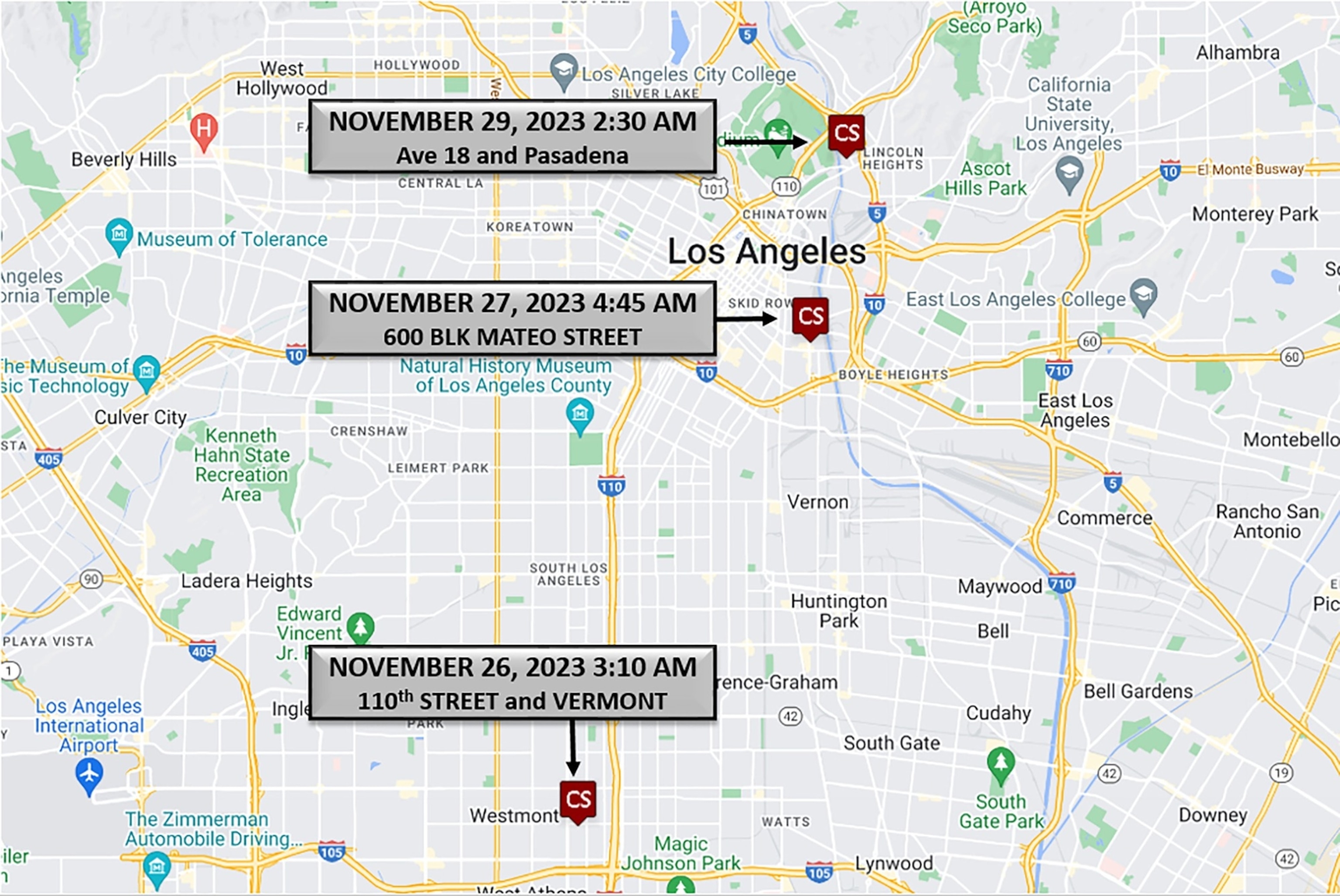 PHOTO: Police said they're searching for a potential serial killer who targeted three men in three different locations in Los Angeles who were all experiencing homelessness.