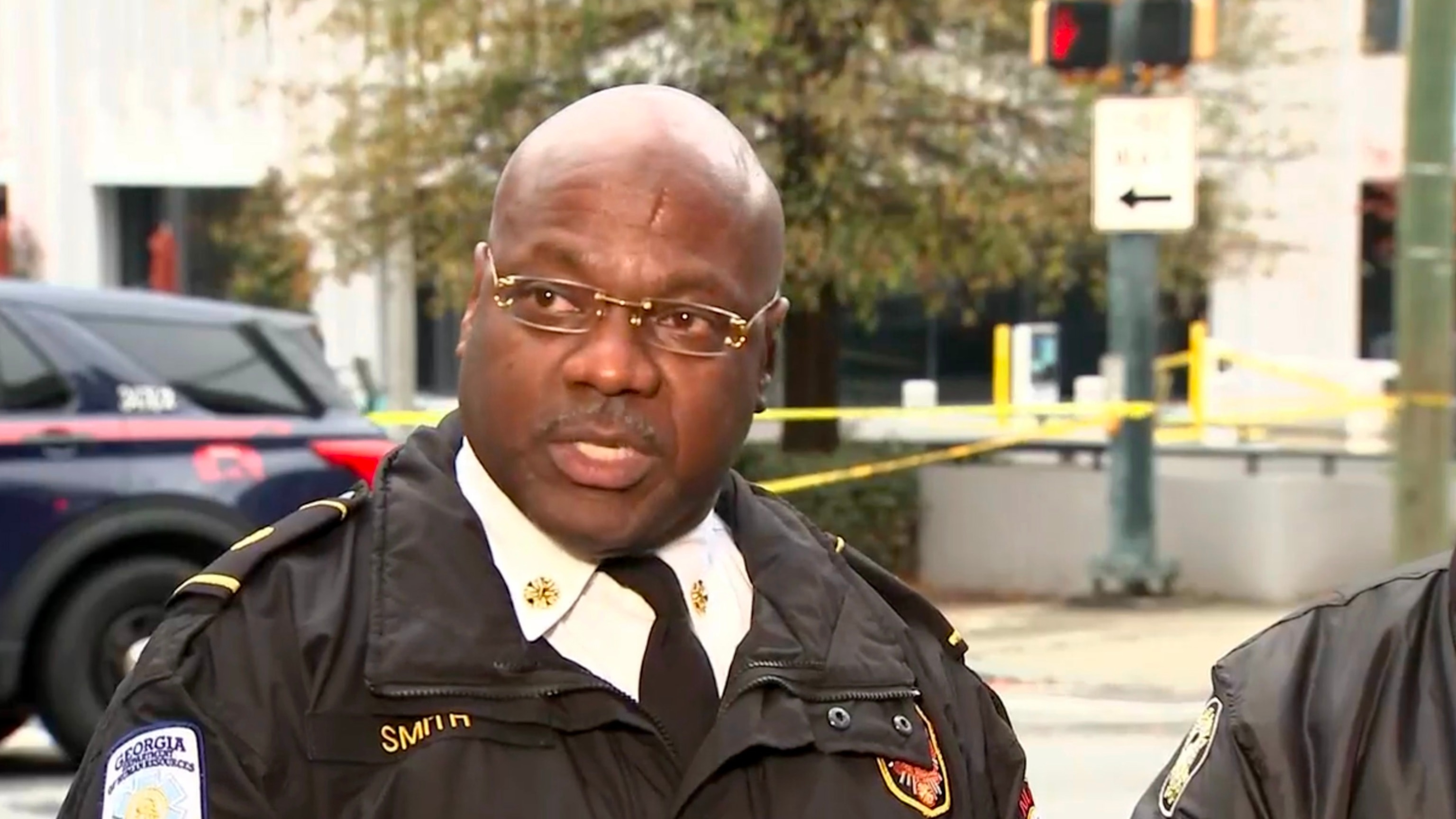 PHOTO: Atlanta Police address an incident outside the Israeli Consulate in downtown Atlanta, Dec. 1, 2023.