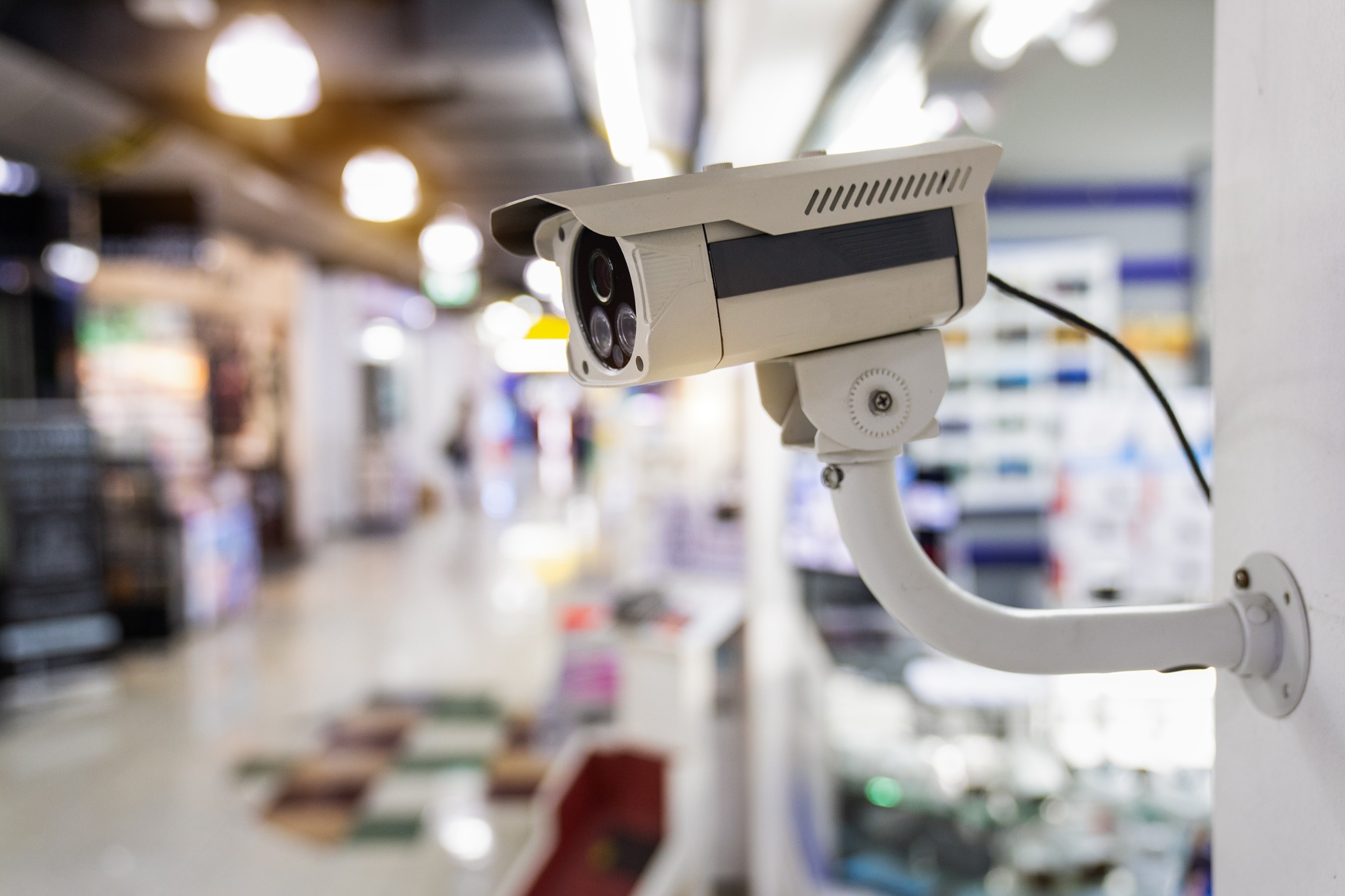 PHOTO: In this undated stock photo, a secutiry camera is seen in a store. 