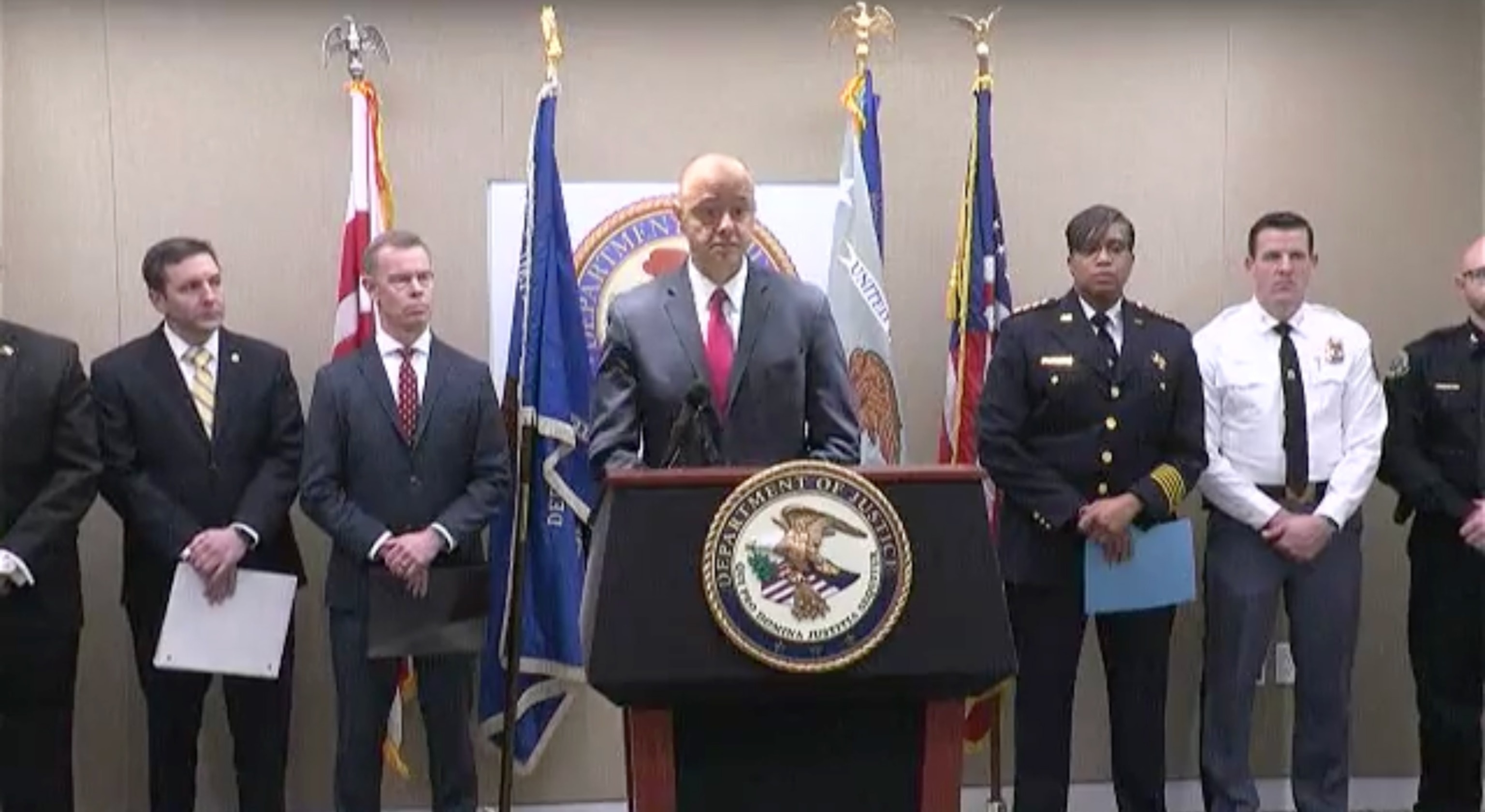 PHOTO: United States Attorney for the District of Columbia, Matthew M. Graves speaks at a press conference on carjackings arrest, Dec. 11, 2023.