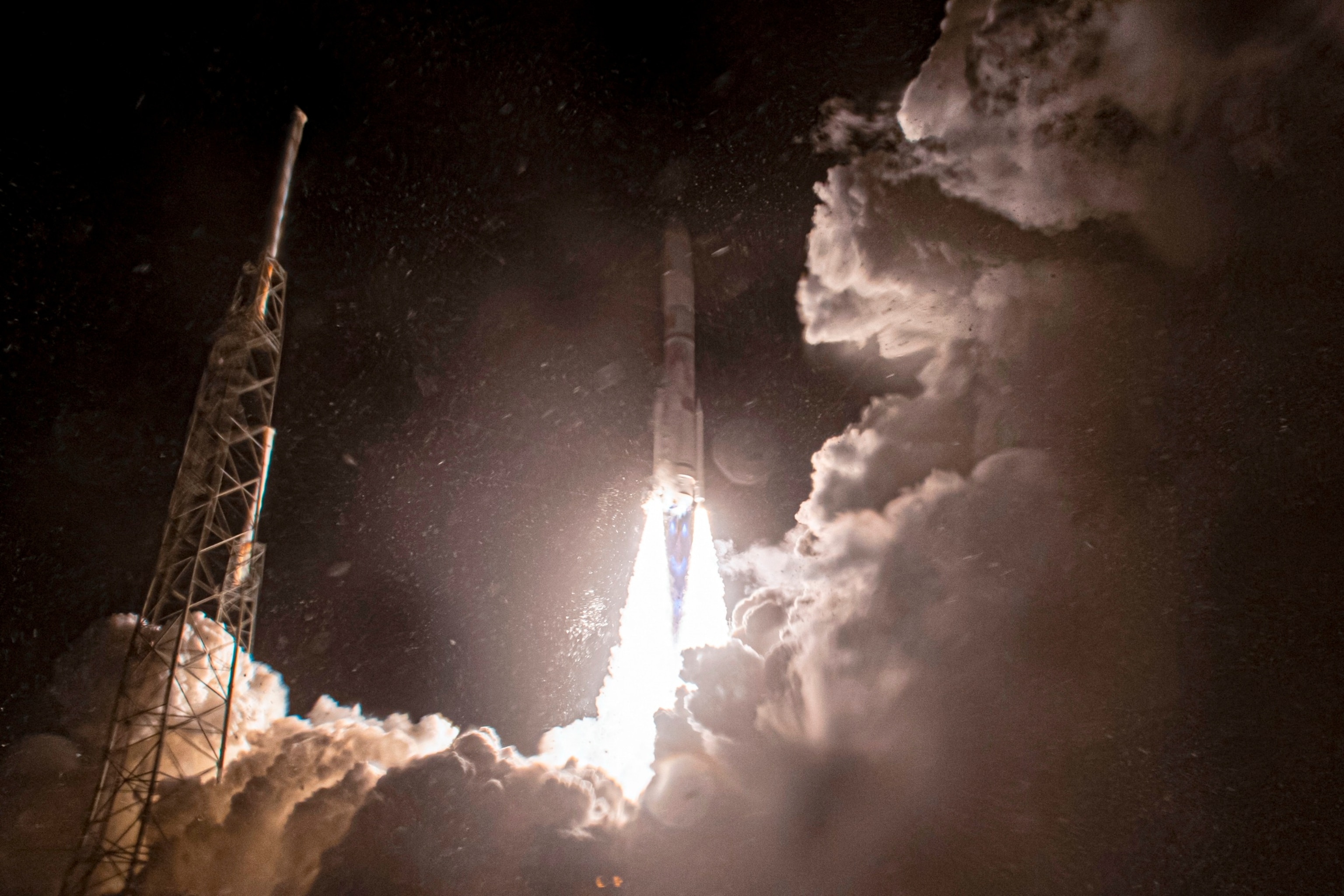 PHOTO: The brand new rocket, United Launch Alliance's (ULA) Vulcan Centaur, lifts off from Space Launch Complex 41d at Cape Canaveral Space Force Station in Cape Canaveral, Florida, on January 8, 2024.