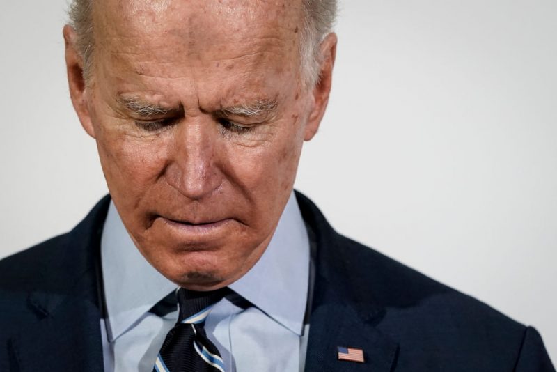 NORTH CHARLESTON, SC - FEBRUARY 26: Democratic presidential candidate former Vice President Joe Biden pauses while speaking after receiving an endorsement from U.S. Rep. and House Majority Whip James Clyburn (D-SC) at Trident Technical College February 26, 2020 in North Charleston, South Carolina. South Carolina holds its Democratic presidential primary on Saturday, February 29. (Photo by Drew Angerer/Getty Images)