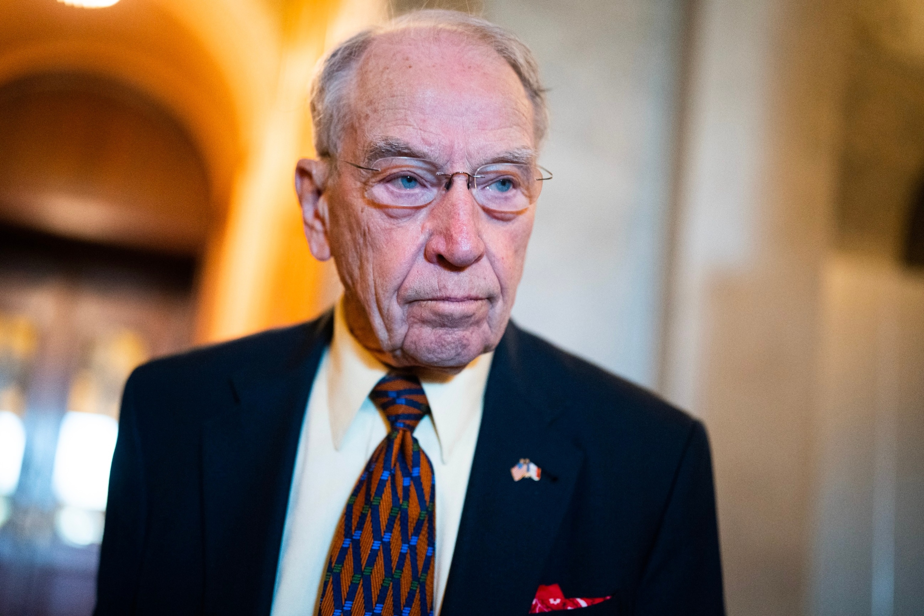 PHOTO: Sen. Chuck Grassley is seen during votes in the Capitol, Dec. 5, 2023.