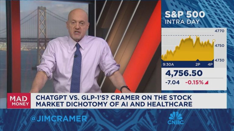 Cramer says today’s market is more interested in AI technology for advertising, not health-care solutions