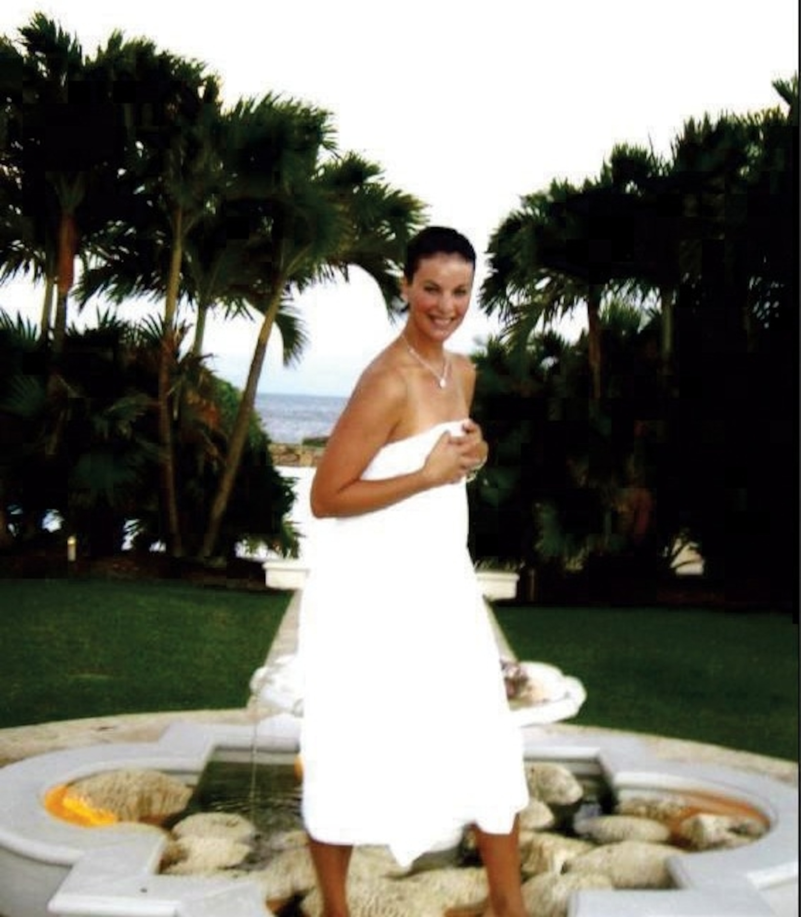 PHOTO: Sarah Ransome is seen on Epstein's private island in a 2006 photo that was included in a batch of newly unsealed court documents released Monday.