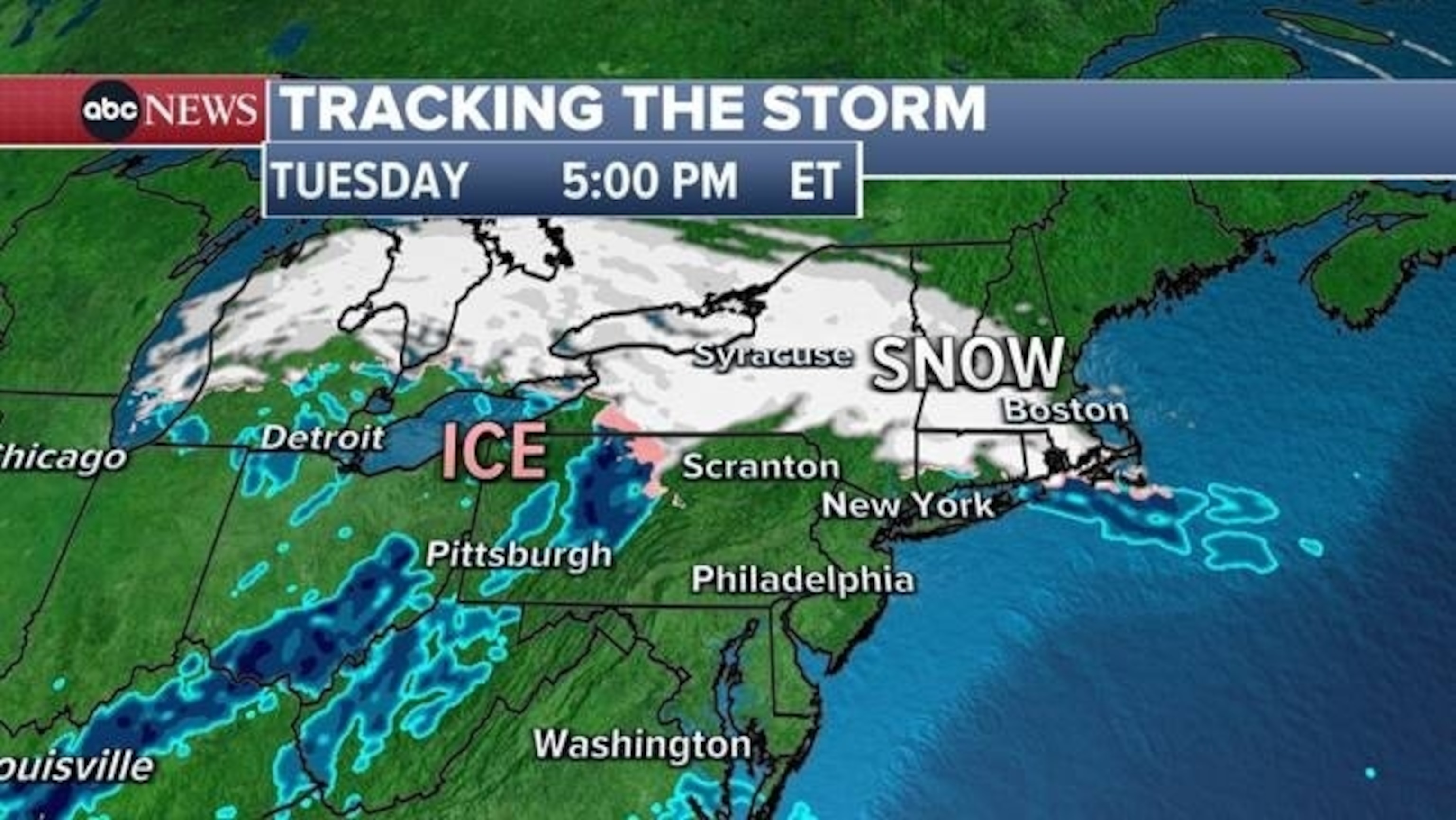 PHOTO: Tracking the storm, Tuesday 5:00pm.