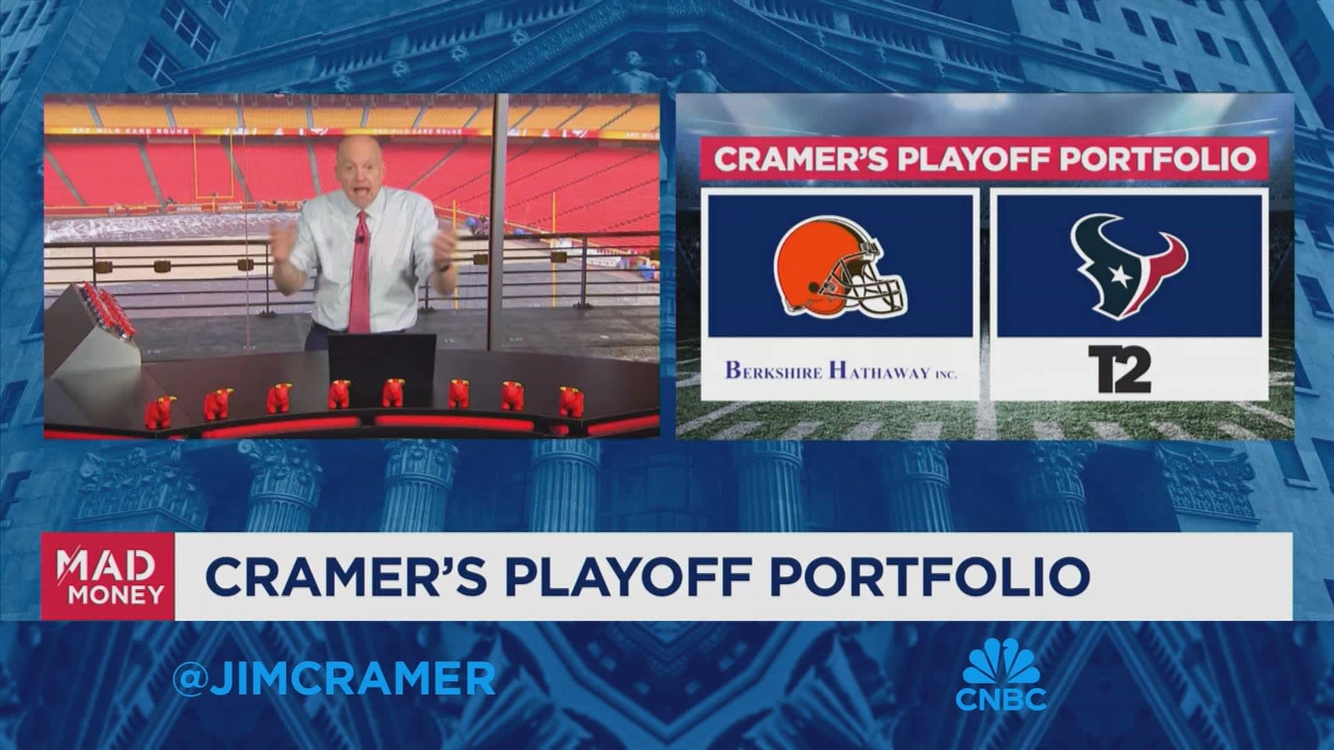 Jim Cramer talks his 'playoff' portfolio