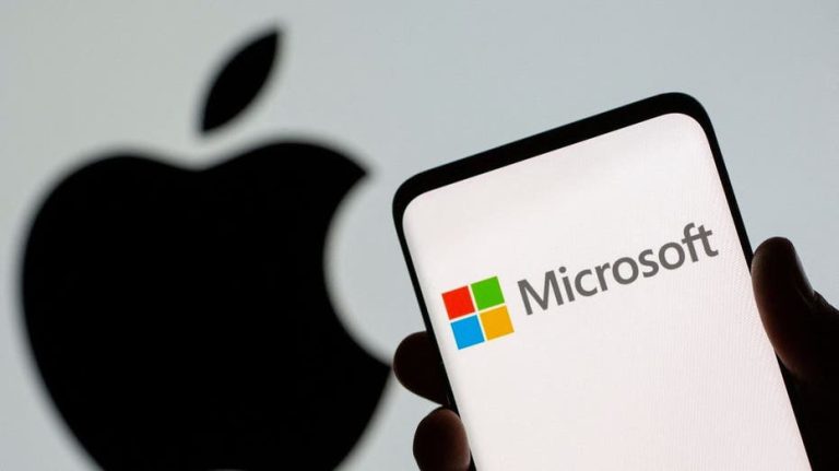 Microsoft briefly overtakes Apple as world’s most valuable company