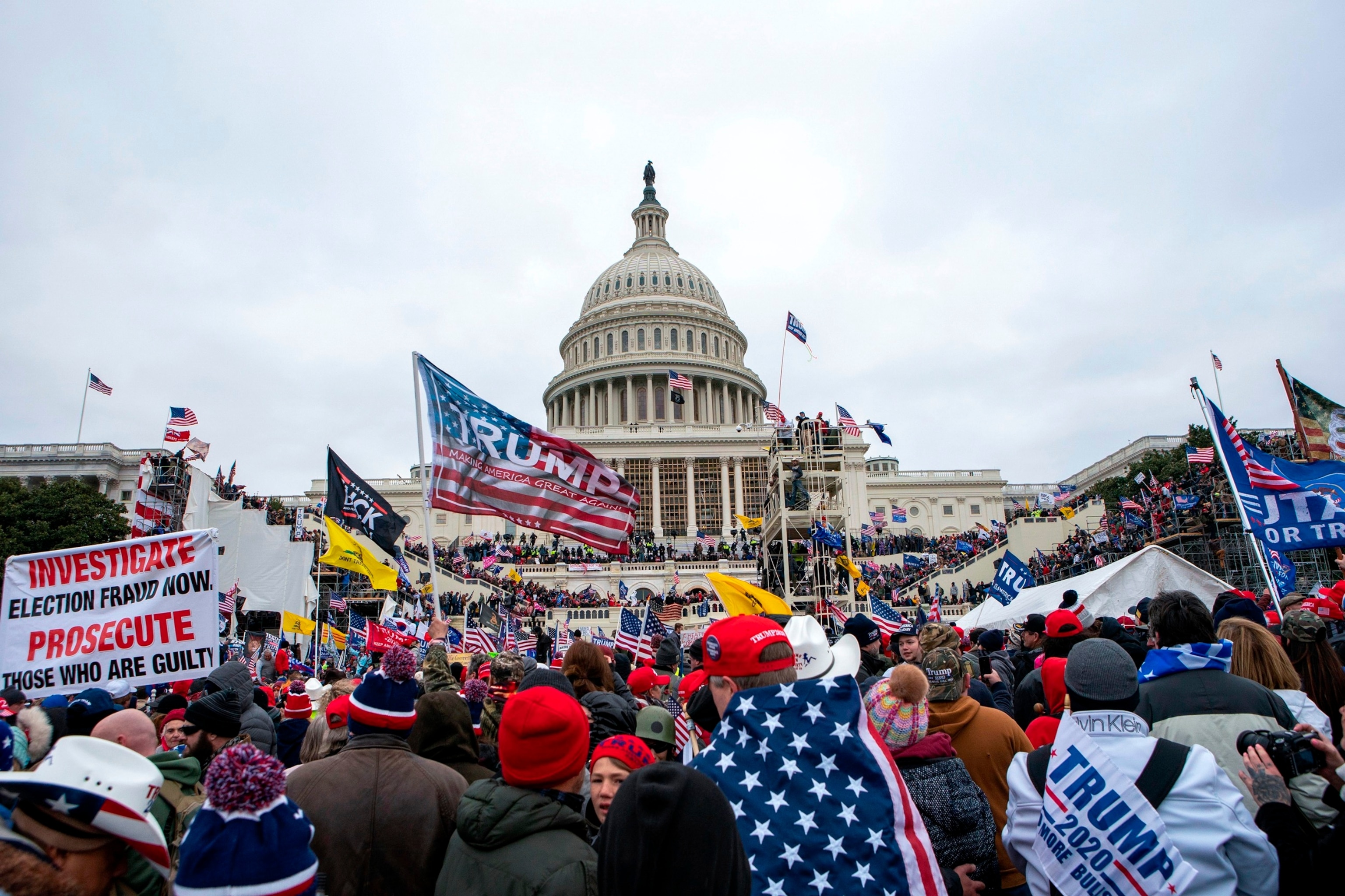 PHOTO: In this Jan. 6, 2021, file photo, people loyal to President Donald Trump rally at the U.S. Capitol in Washington, D.C.