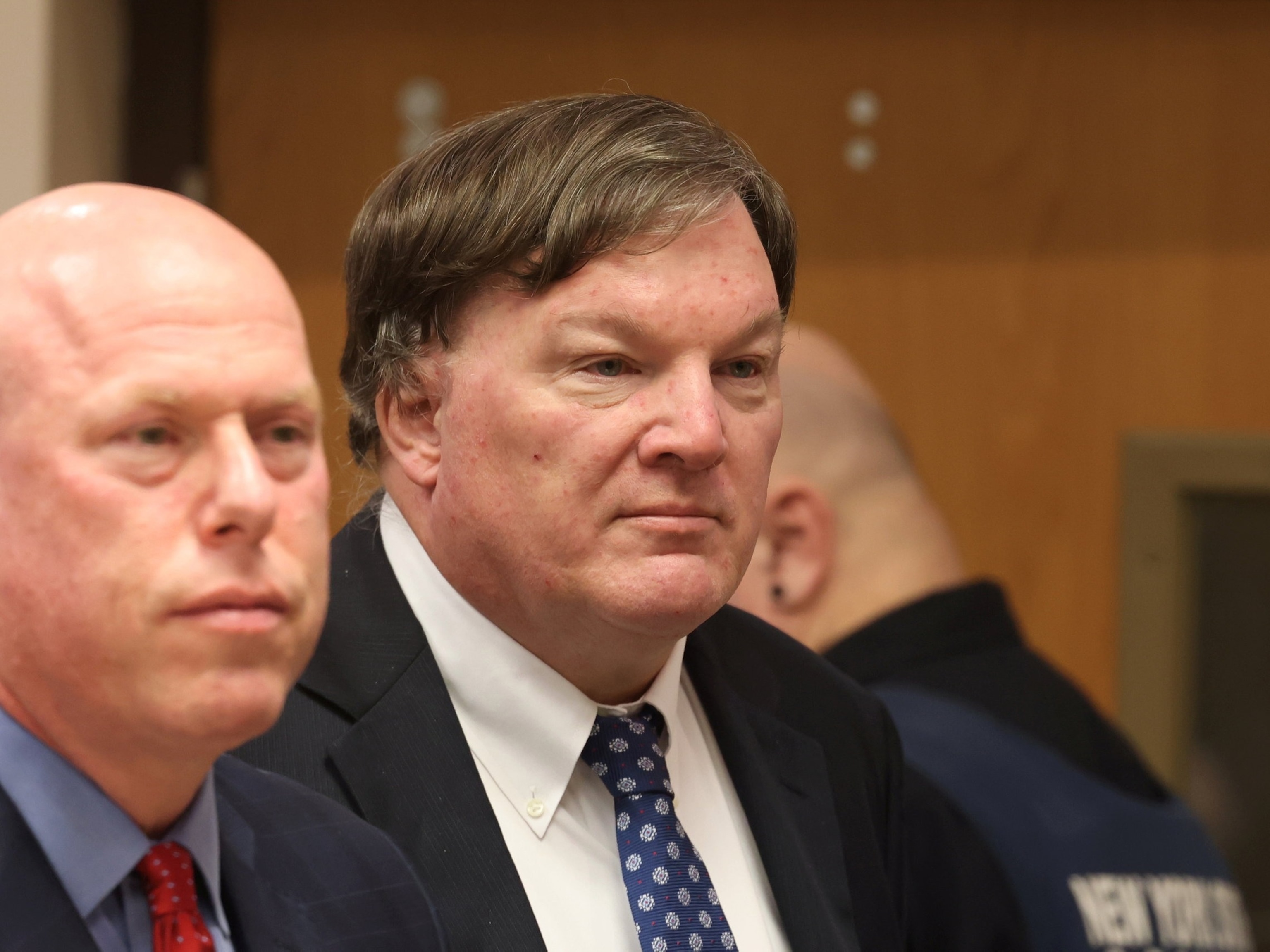 PHOTO: Alleged Gilgo serial Killer Rex Heuermann appears inside Judge Timothy P. Mazzei's courtroom with his attorney Michael Brown at Suffolk County Court in Riverhead, Jan. 16, 2024. 